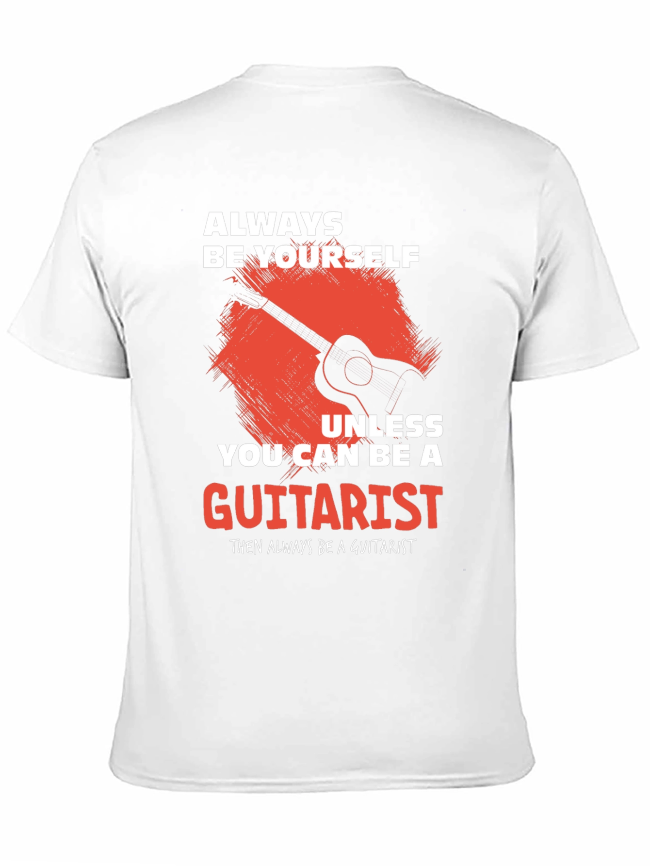 Black Guitarist Graphic Tee - Musician's Humor T-Shirt view 11