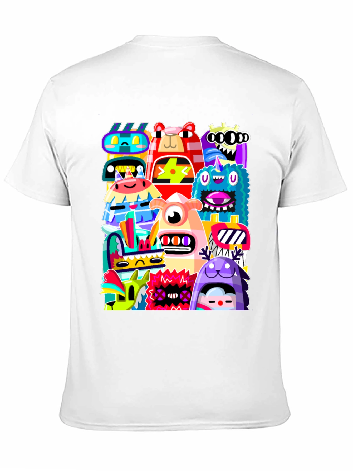 Black Monster Mash Graphic Tee - Funky Black T-Shirt view 11