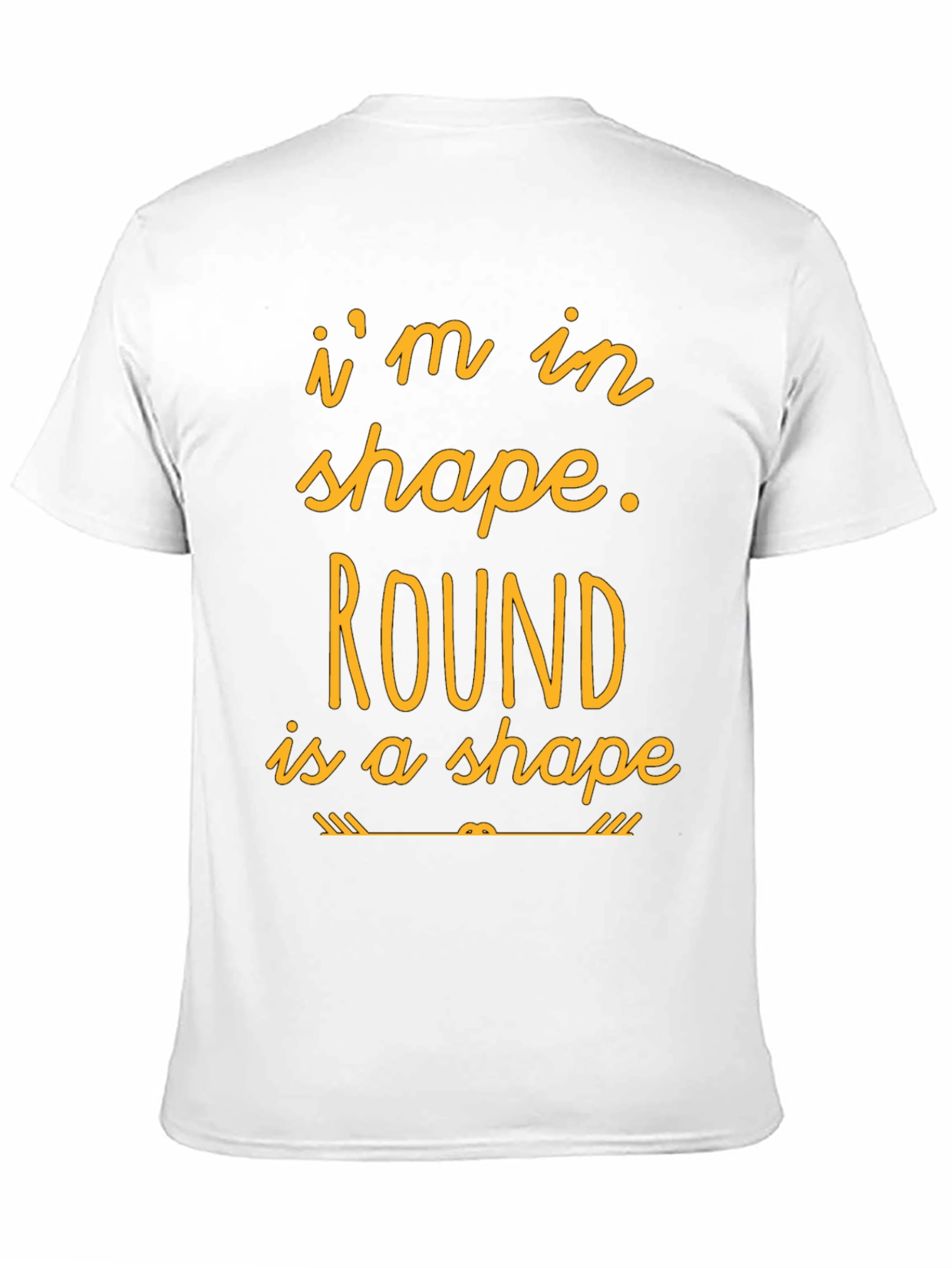 Black Funny 'Round is a Shape' Graphic T-Shirt view 11