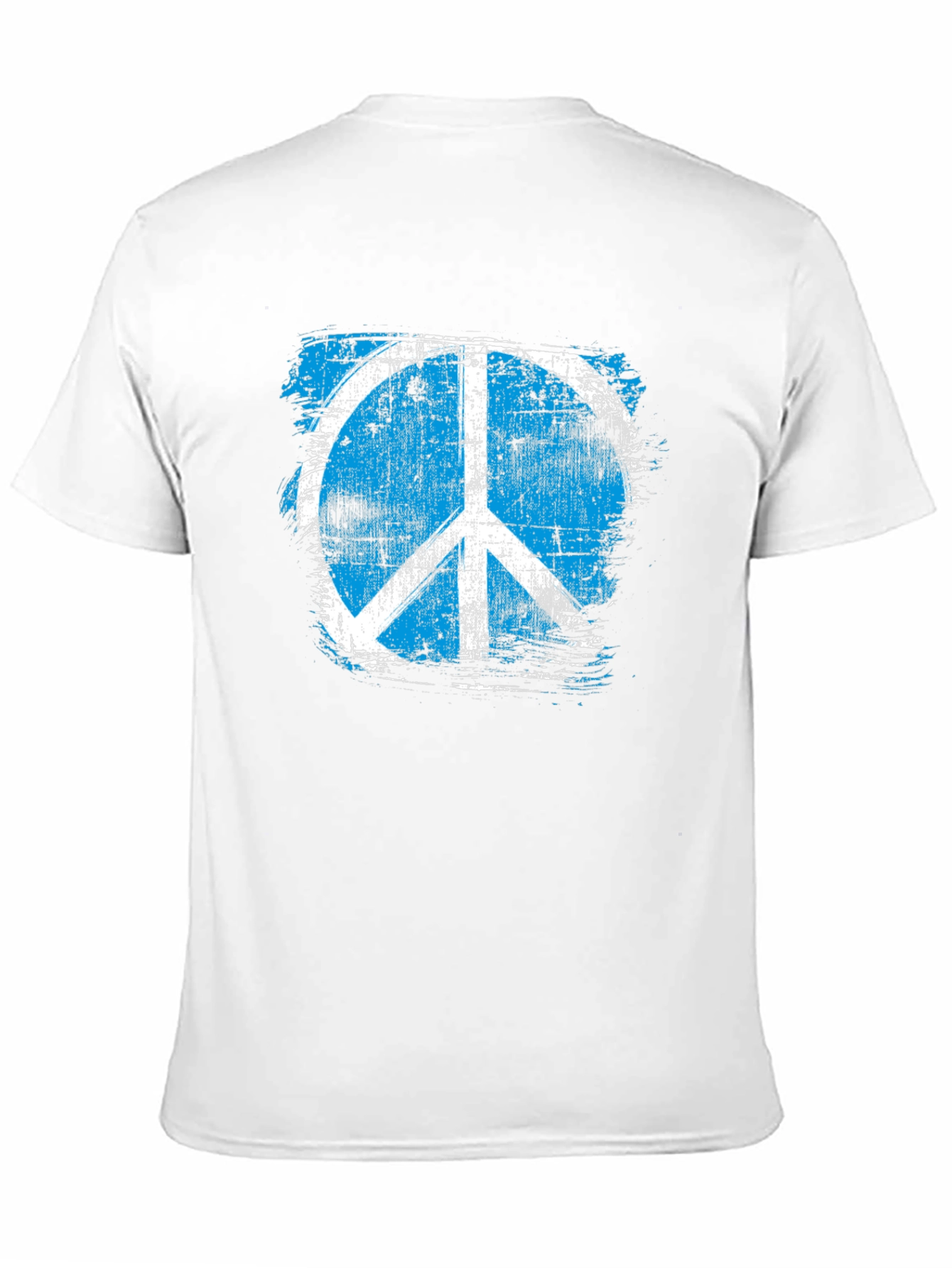 Black Distressed Peace Sign Graphic T-Shirt view 11