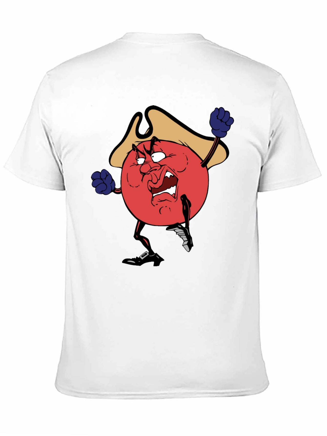 Black Angry Pirate Tomato T-Shirt - Black view 11