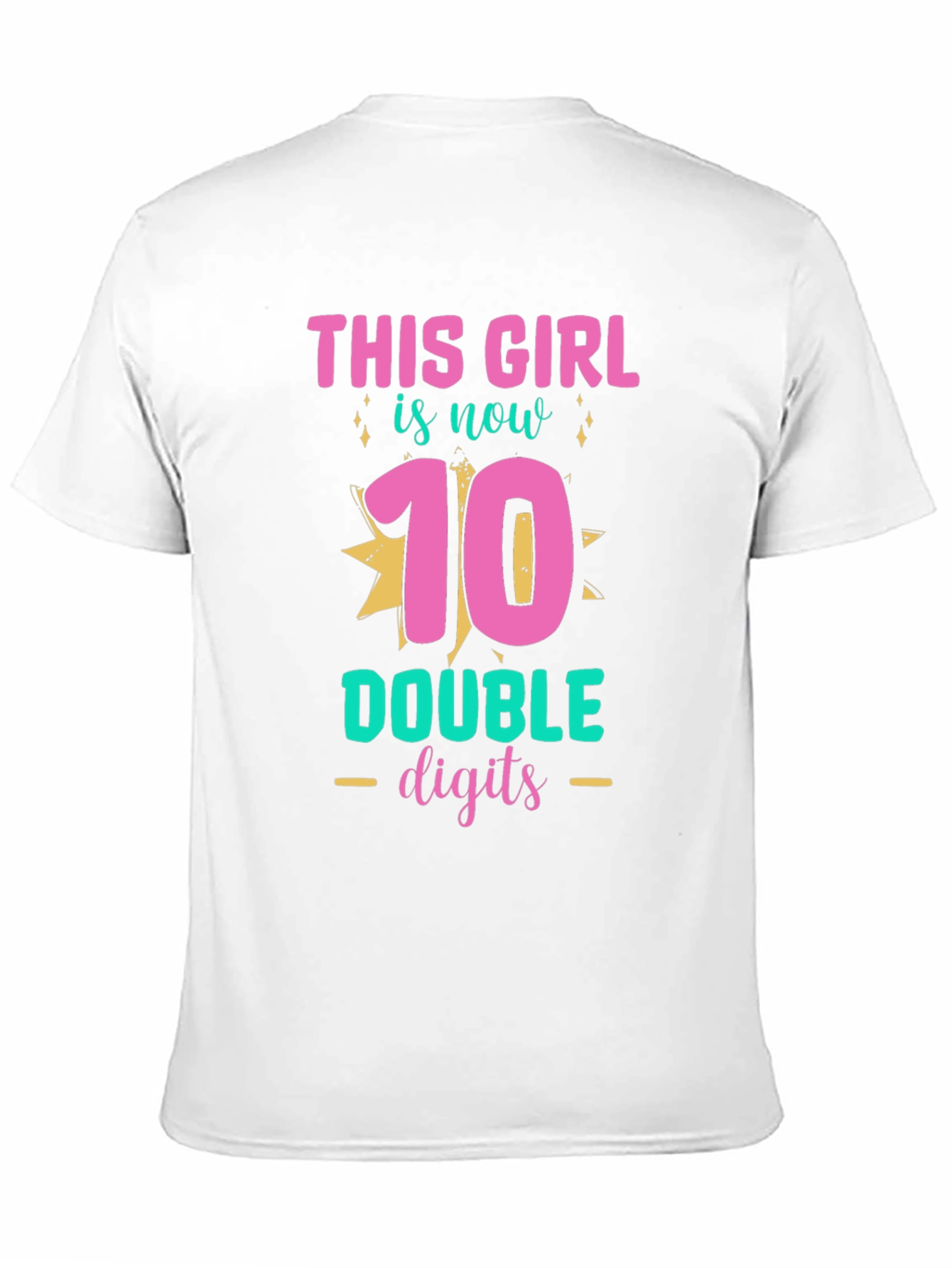 Black This Girl is Now 10 Double Digits T-Shirt view 11