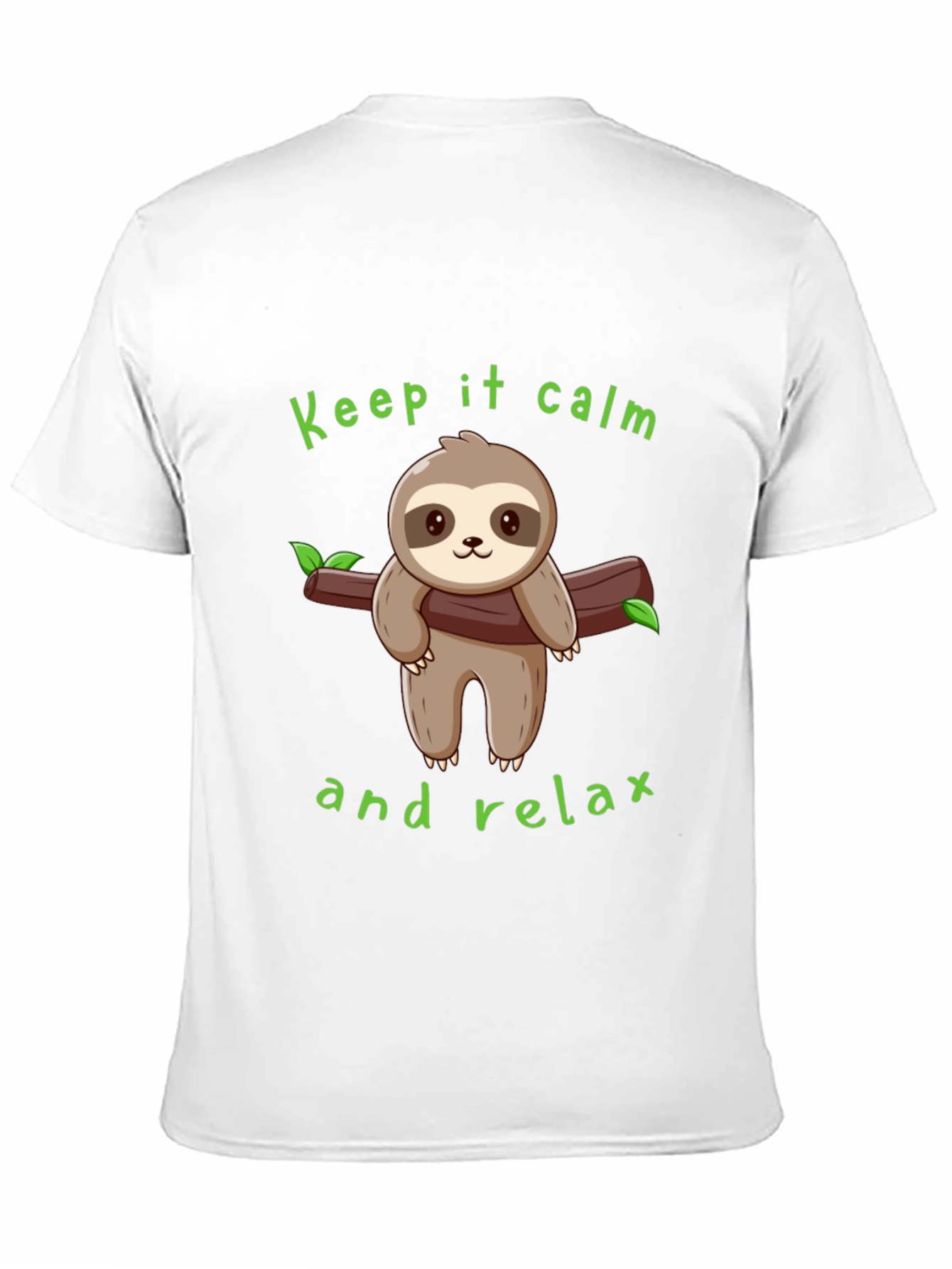 Black Keep Calm Sloth Graphic Tee view 11