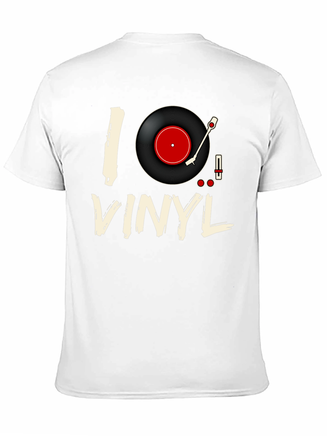 Black I Love Vinyl Black T-Shirt - Music Lover Tee view 11