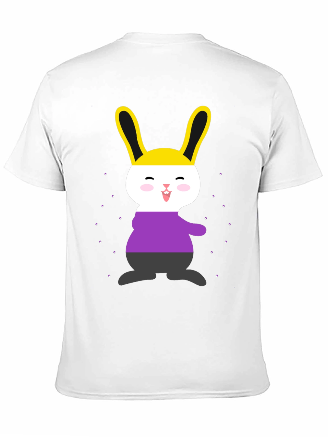 Black Nonbinary Pride Bunny T-Shirt view 11