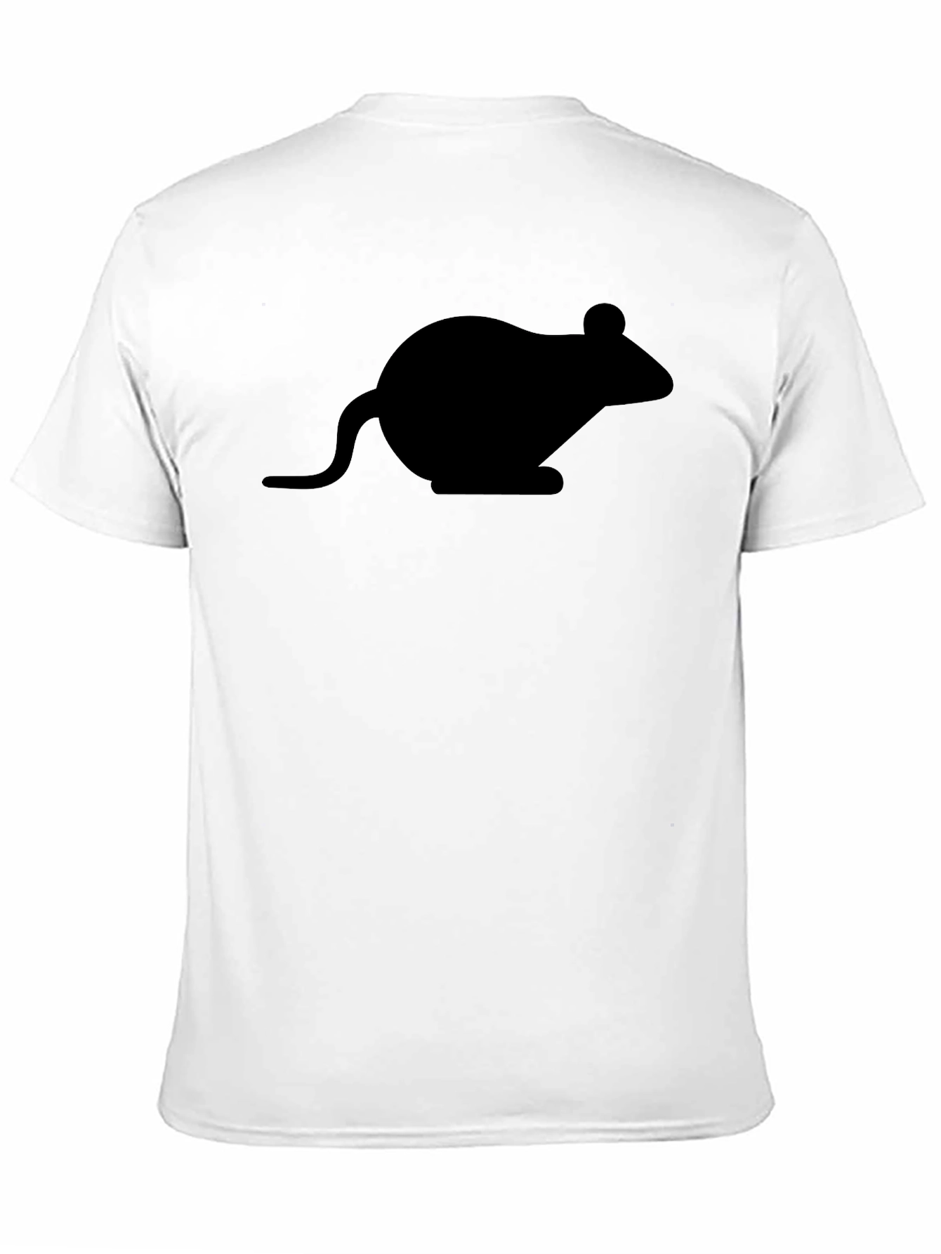 Black Black T-Shirt with Mouse Graphic - Unisex Casual Wear view 11