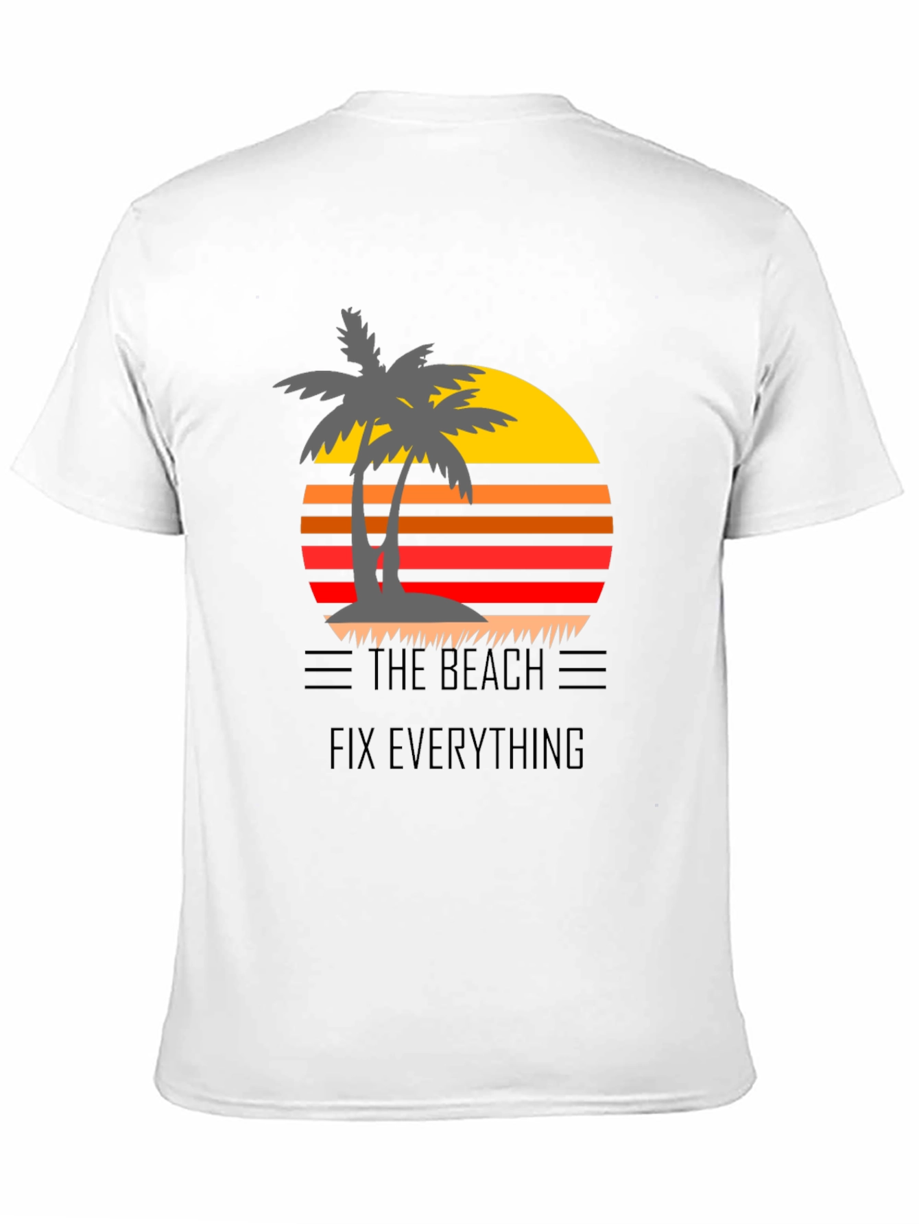 Black The Beach Fixes Everything Graphic Tee view 11