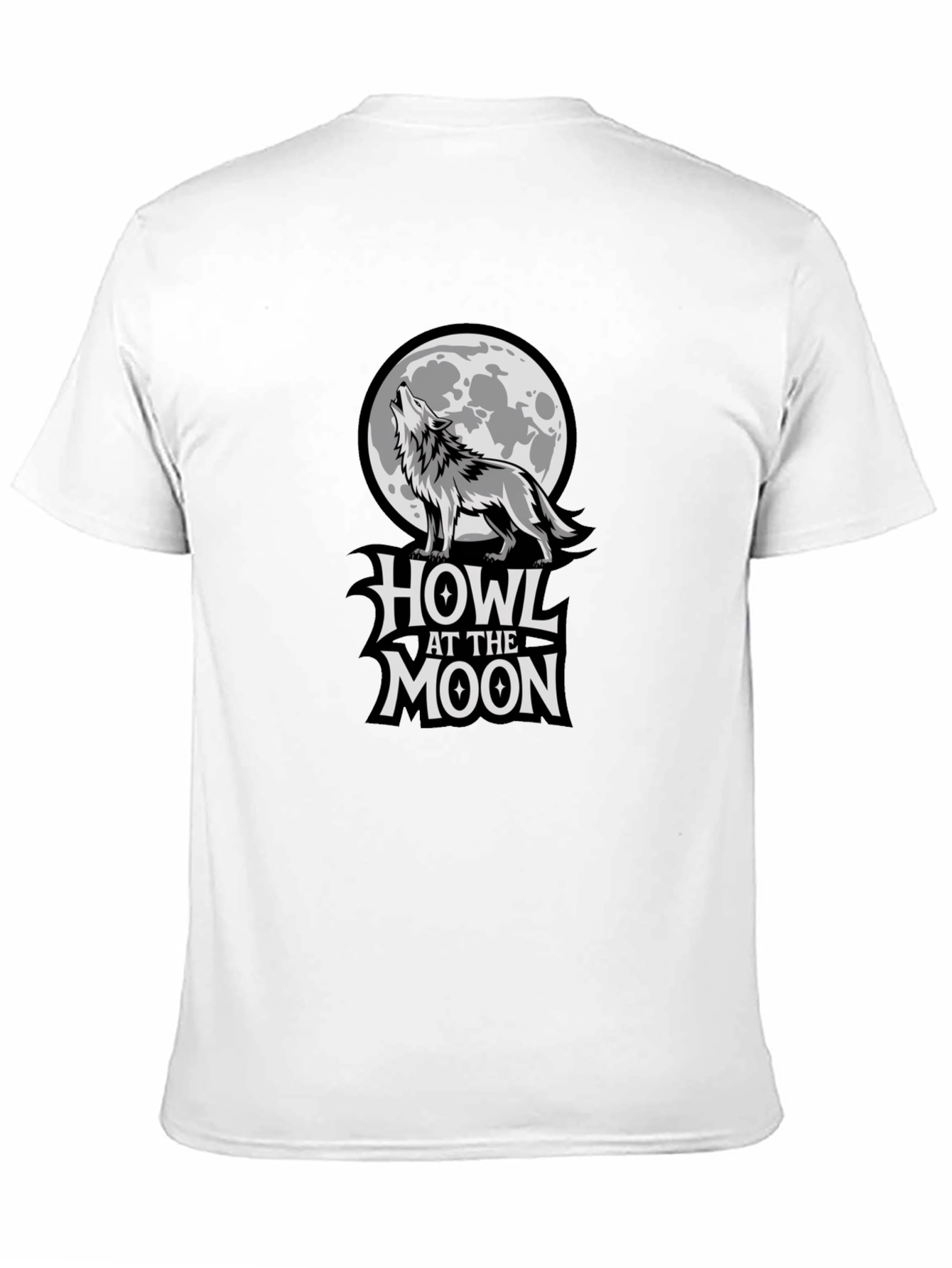 Black Howl at the Moon Graphic Tee - Black Cotton T-Shirt view 11