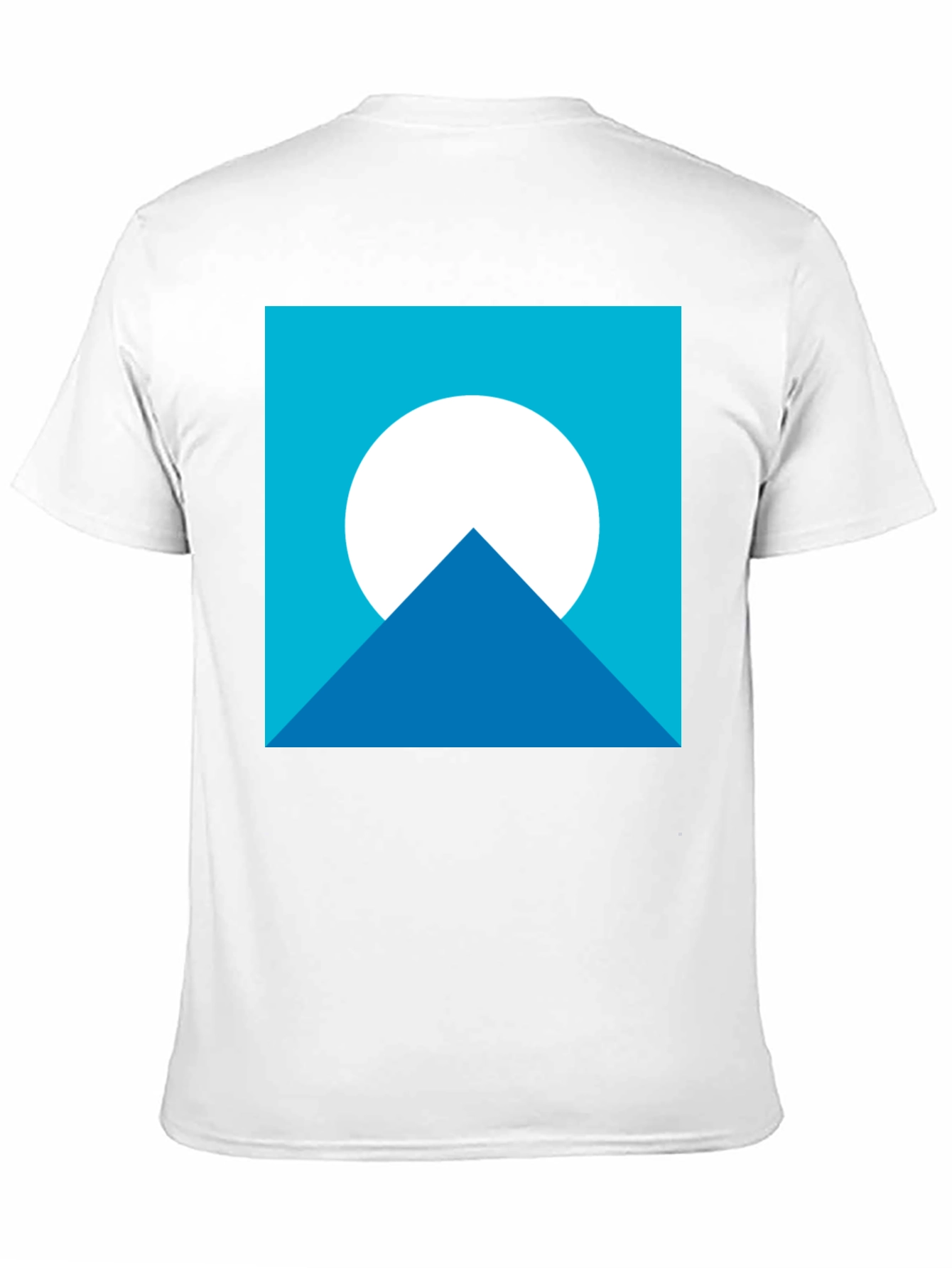 Black Geometric Mountain Moon Graphic Tee - Black view 11