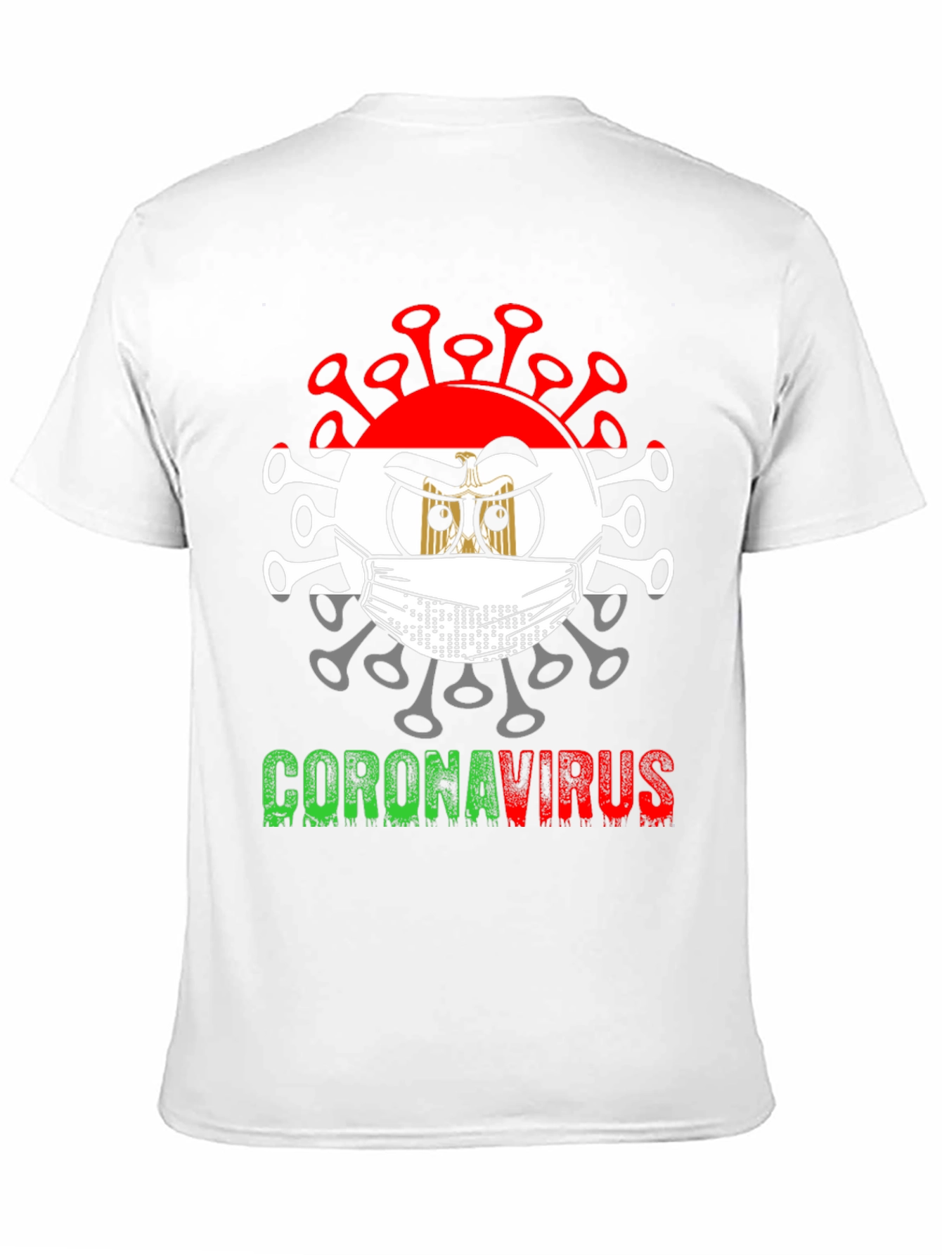 Black Egypt Corona Virus Graphic T-Shirt view 11