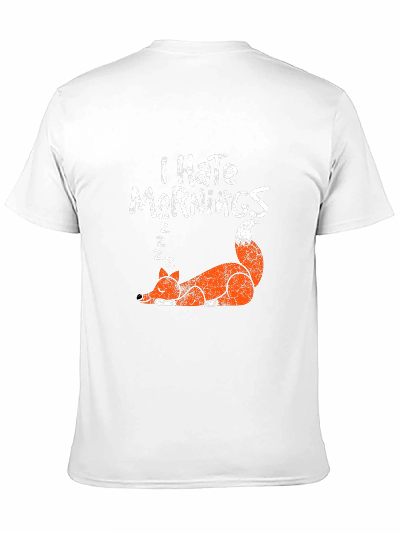 Black I Hate Mornings Fox Graphic T-Shirt view 11