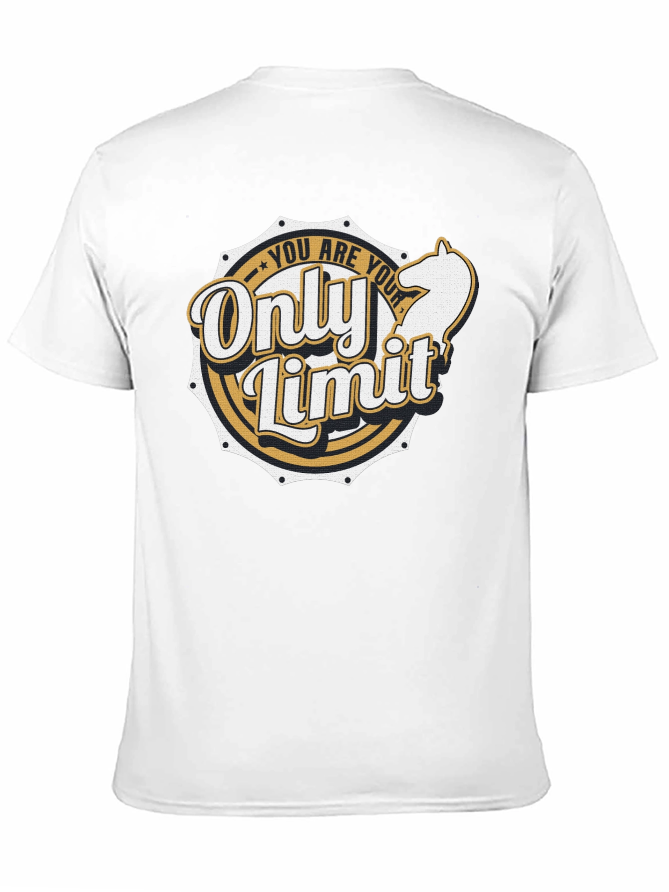 Black Motivational T-Shirt: "You Are Your Only Limit" view 11