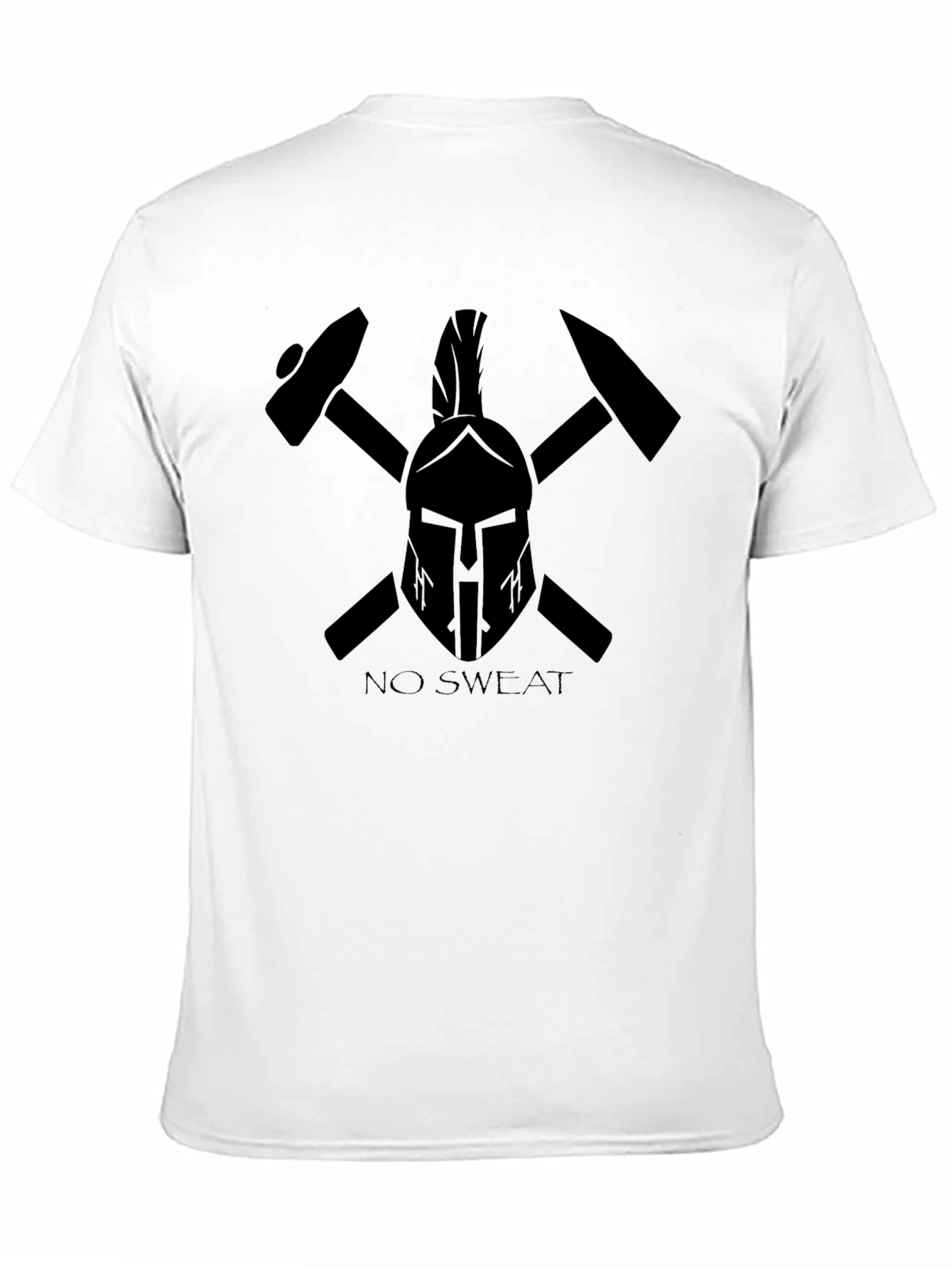 Black No Sweat Spartan Helmet Graphic T-Shirt view 11