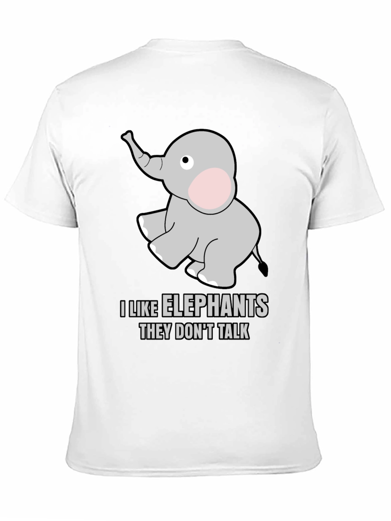 Black I Like Elephants T-Shirt view 11