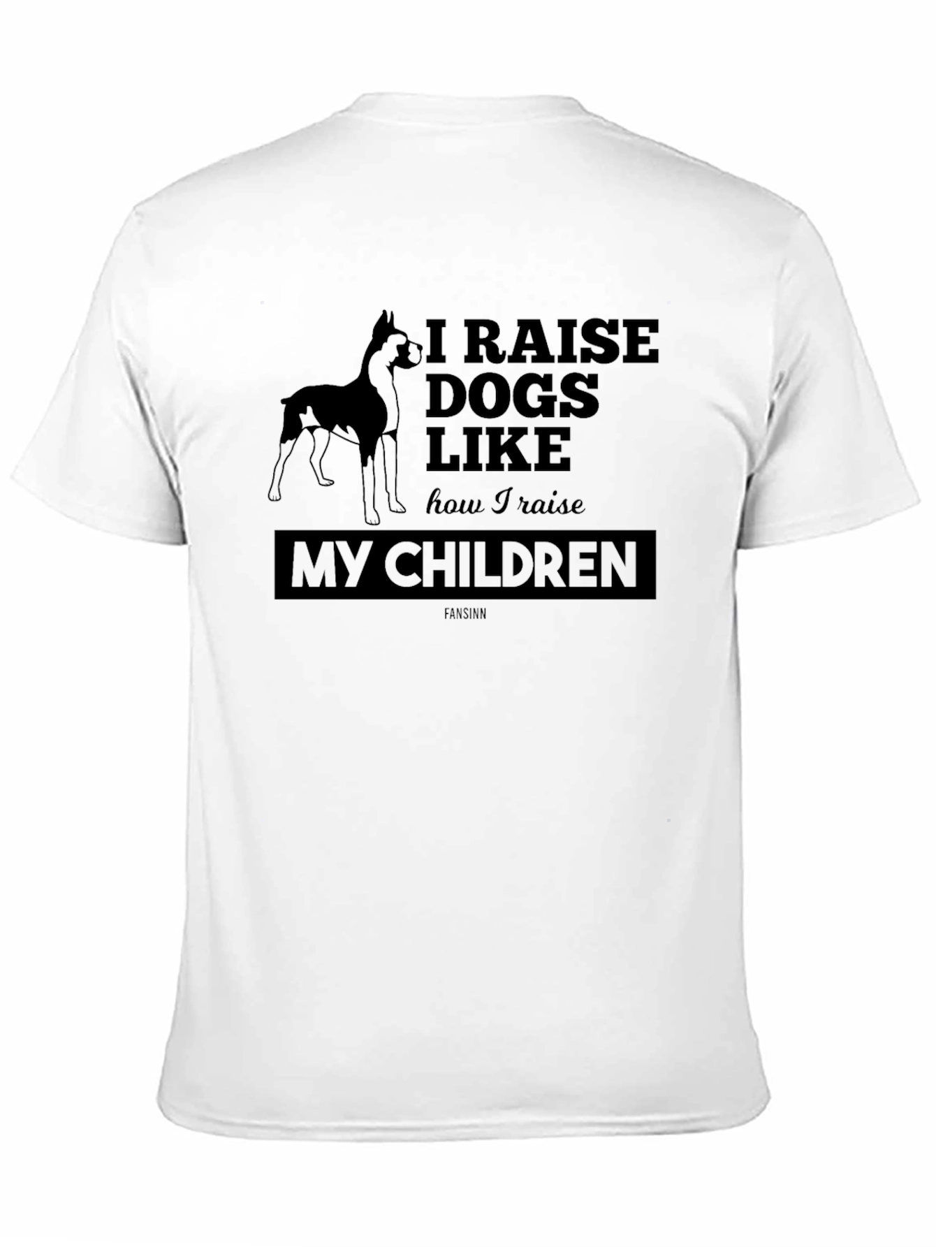 Black I Raise Dogs Like My Children Graphic Tee view 11