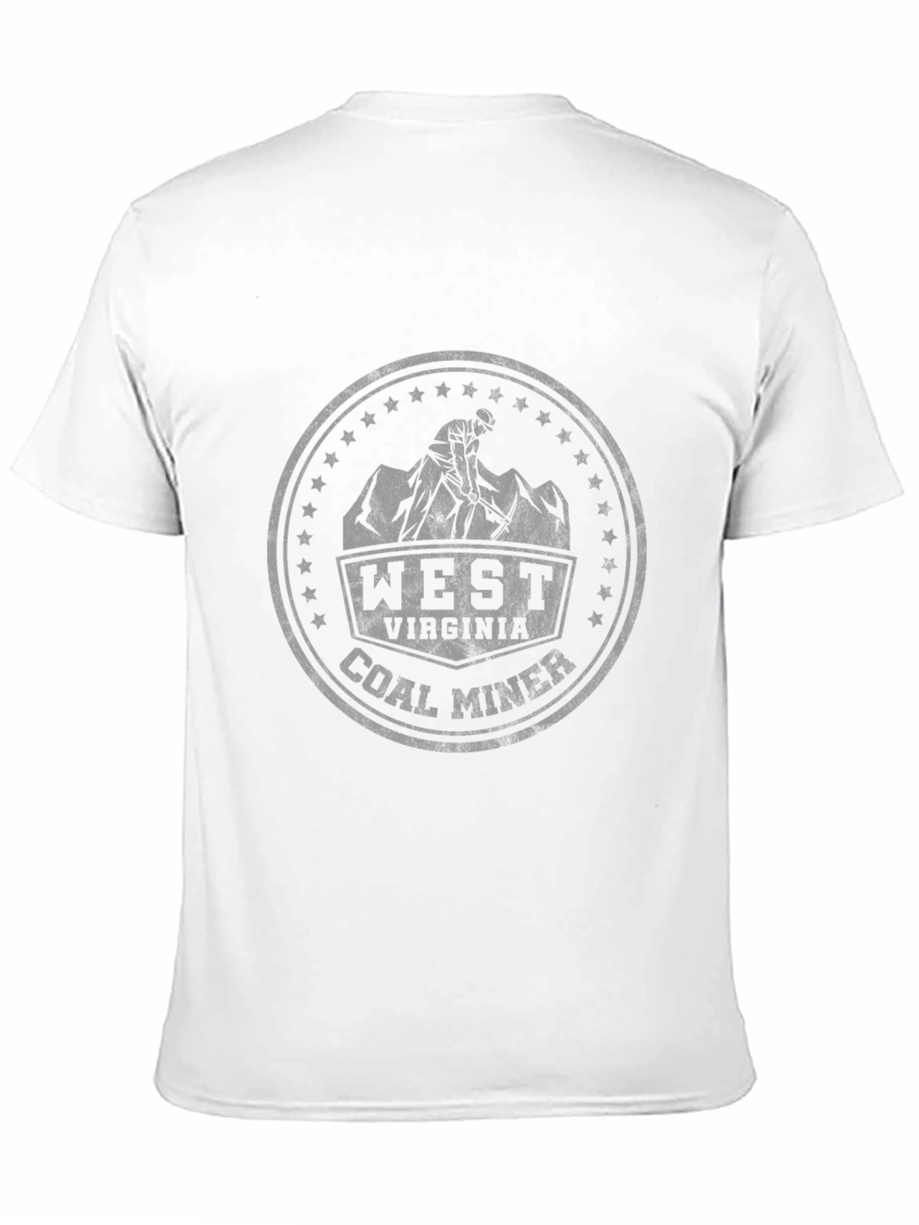 Black West Virginia Coal Miner Graphic T-Shirt view 11