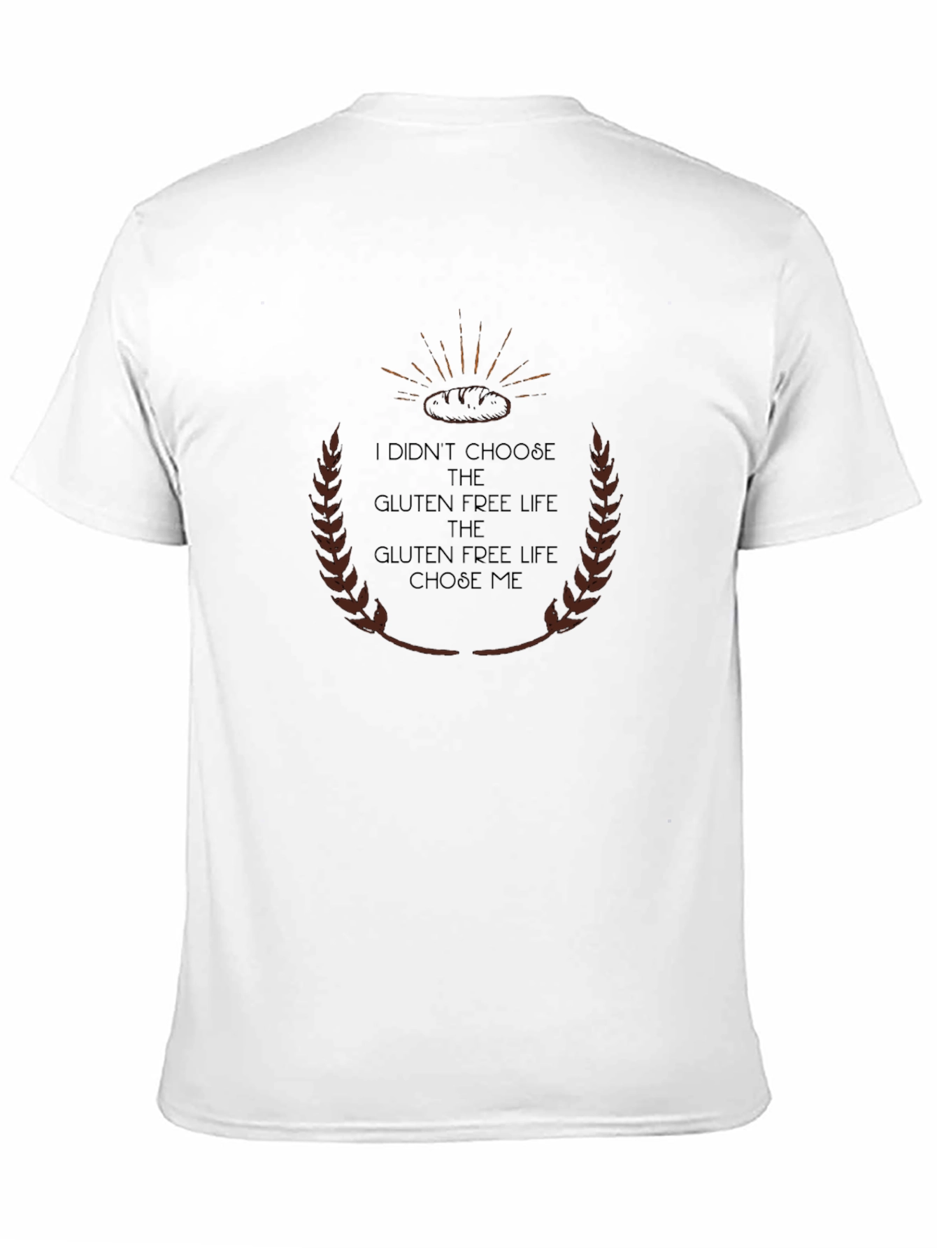 Black Gluten Free Life T-Shirt - Choose Me Design view 11