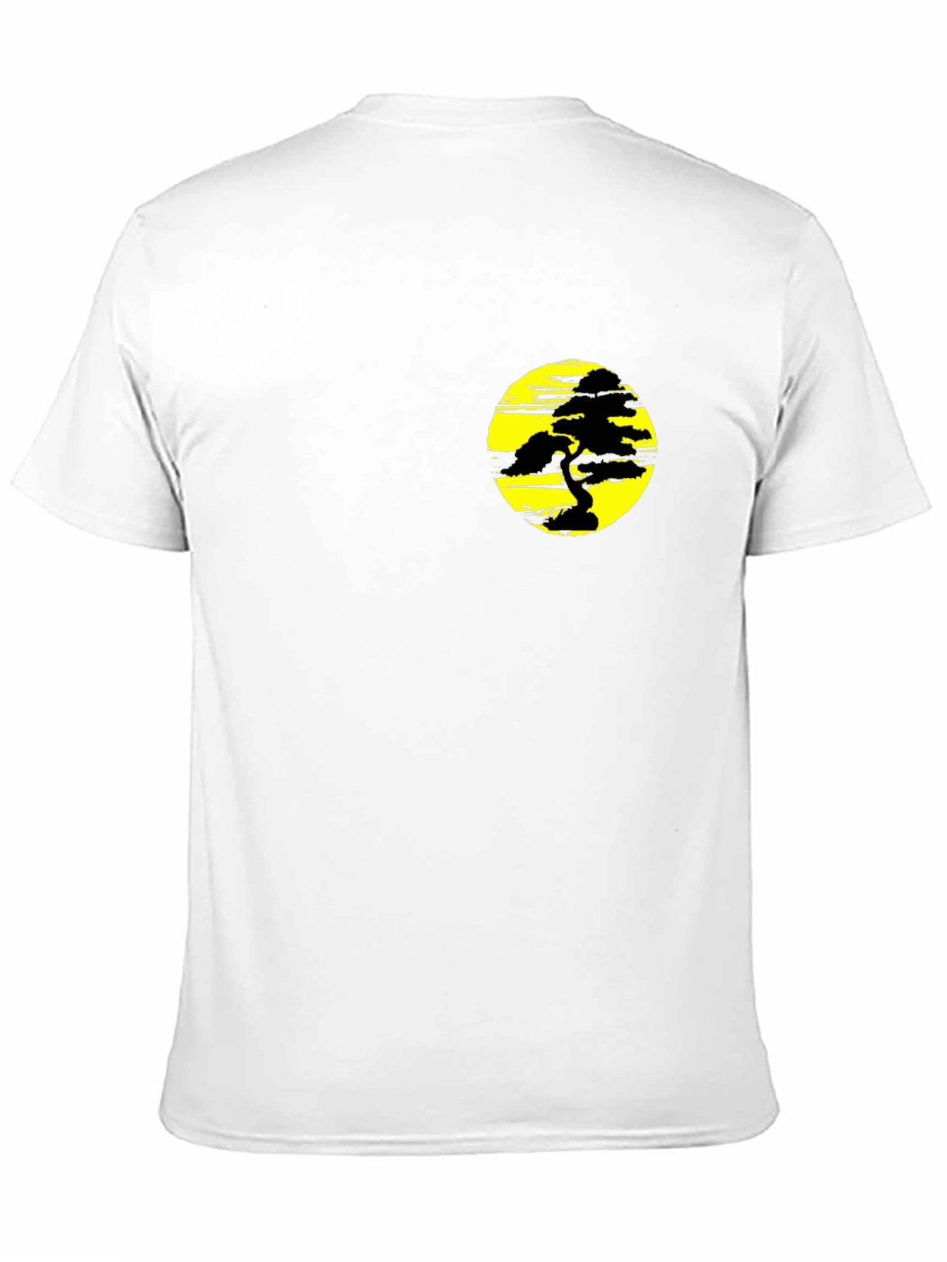 Black Black T-Shirt with Yellow Bonsai Graphic view 11