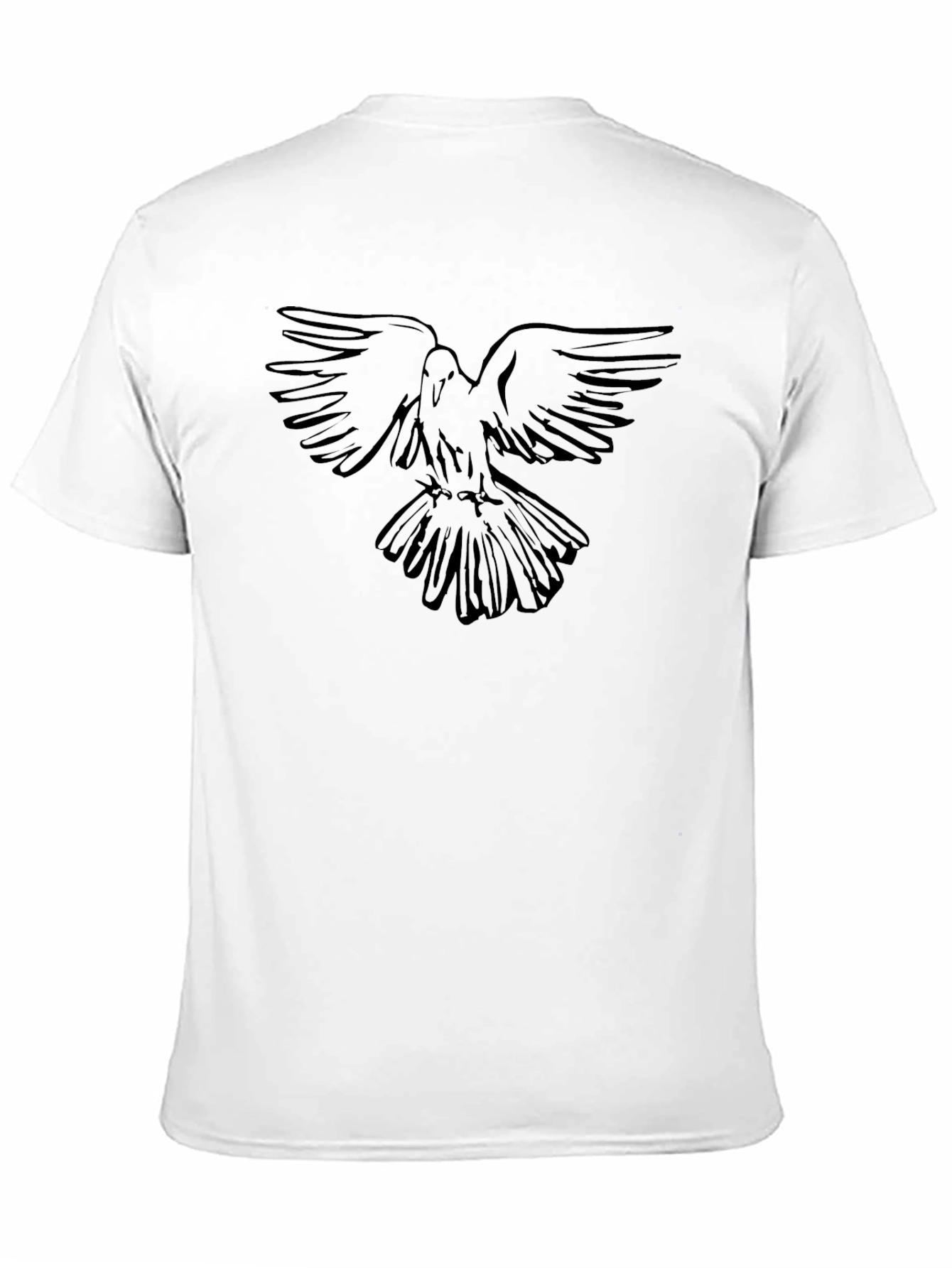 Black Men's Black Dove Graphic T-Shirt view 11