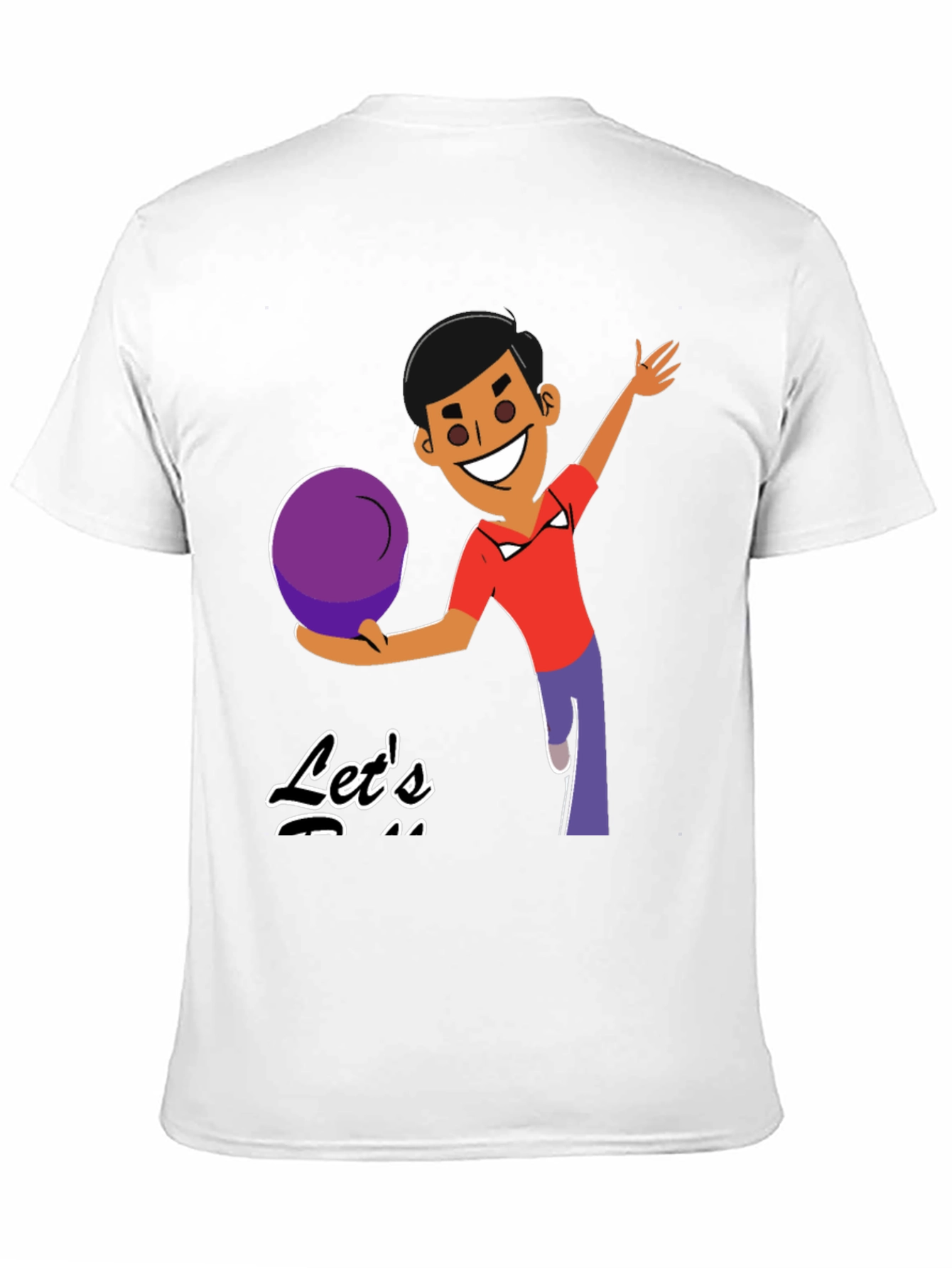 Black Bowling Cartoon Graphic Tee - Let's Bowl! view 11