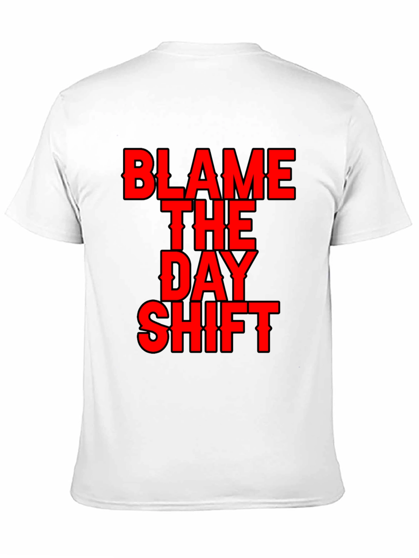 Black Blame the Day Shift T-Shirt - Black Tee view 11