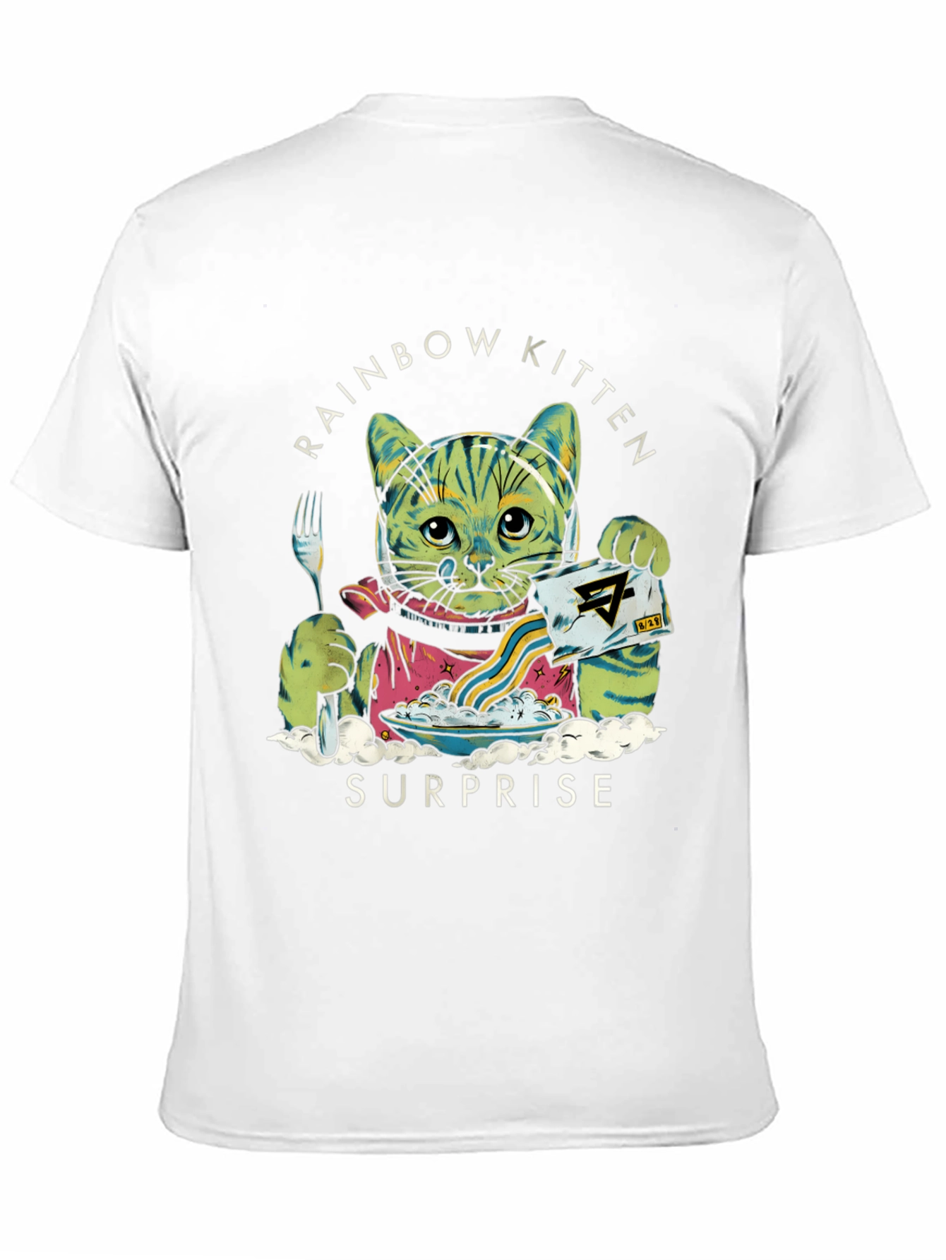 Black Rainbow Kitten Surprise Graphic Tee view 11