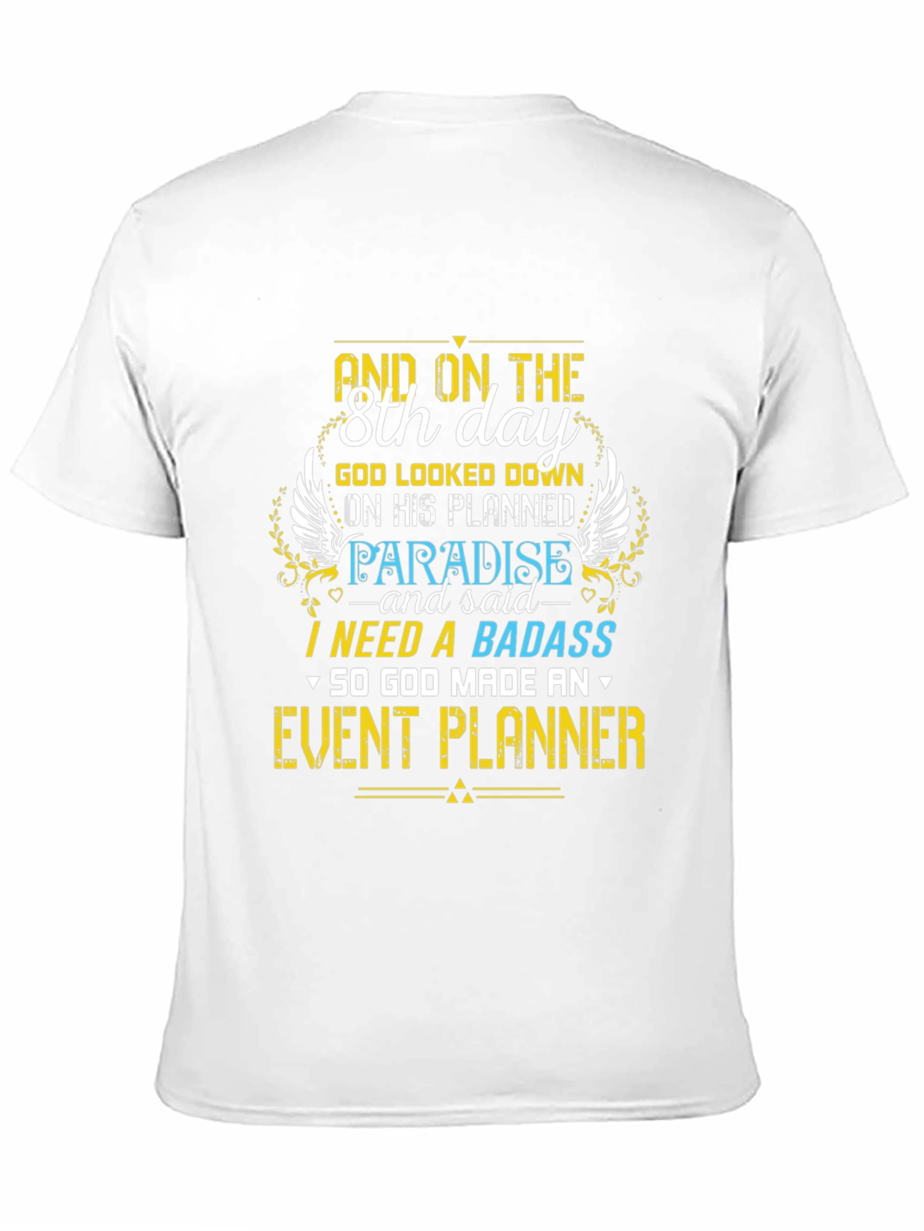 Black Event Planner Graphic Tee - 8th Day Design view 11
