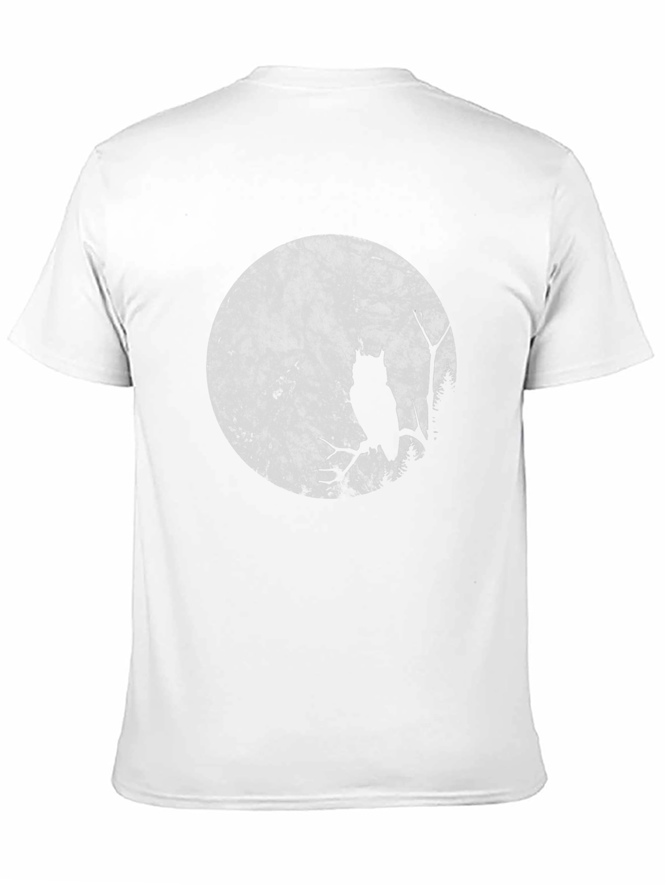 Black Owl Moon Graphic T-Shirt - Black Cotton Tee view 11