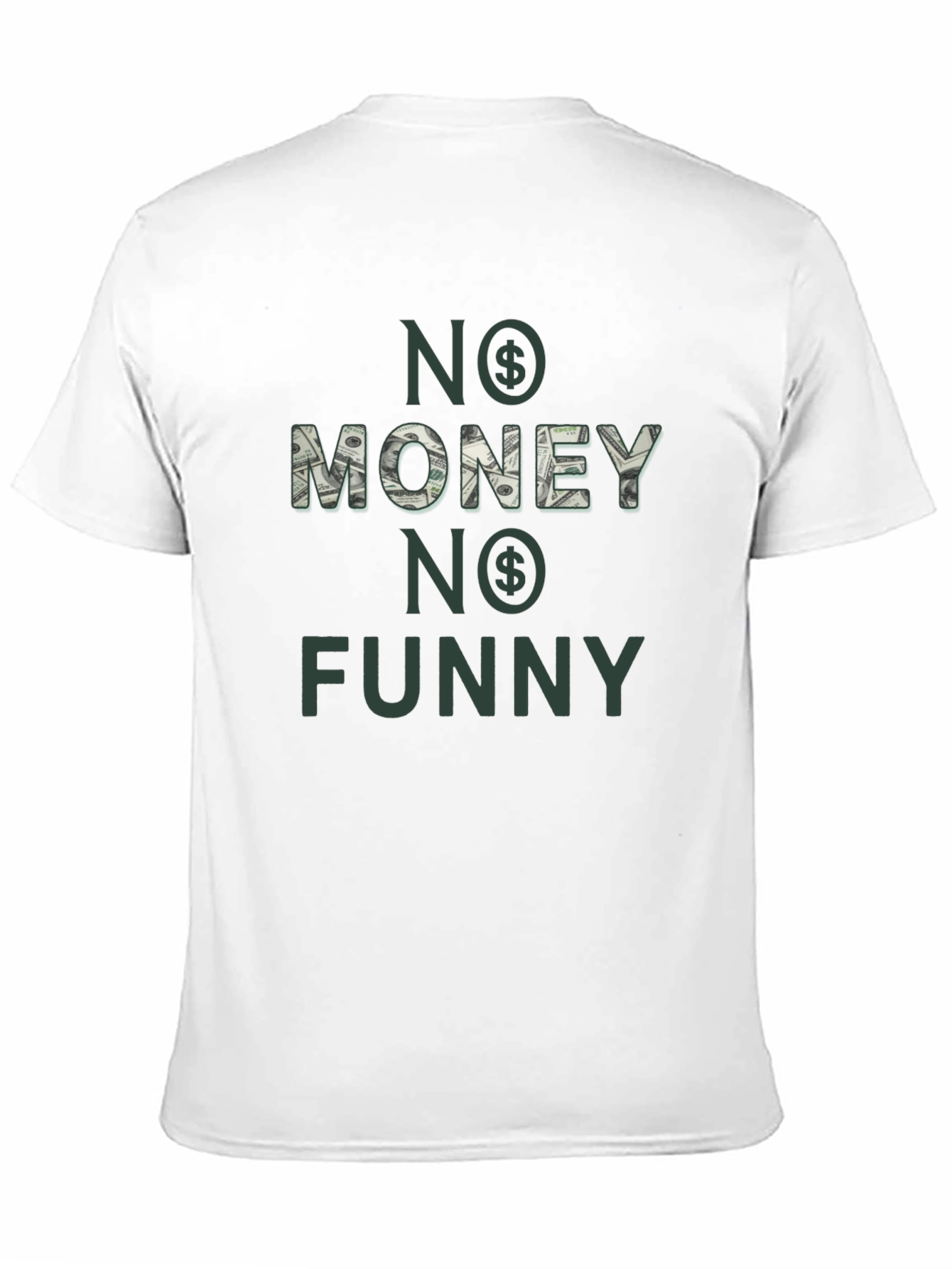 Black No Money No Funny T-Shirt - Black Graphic Tee view 11