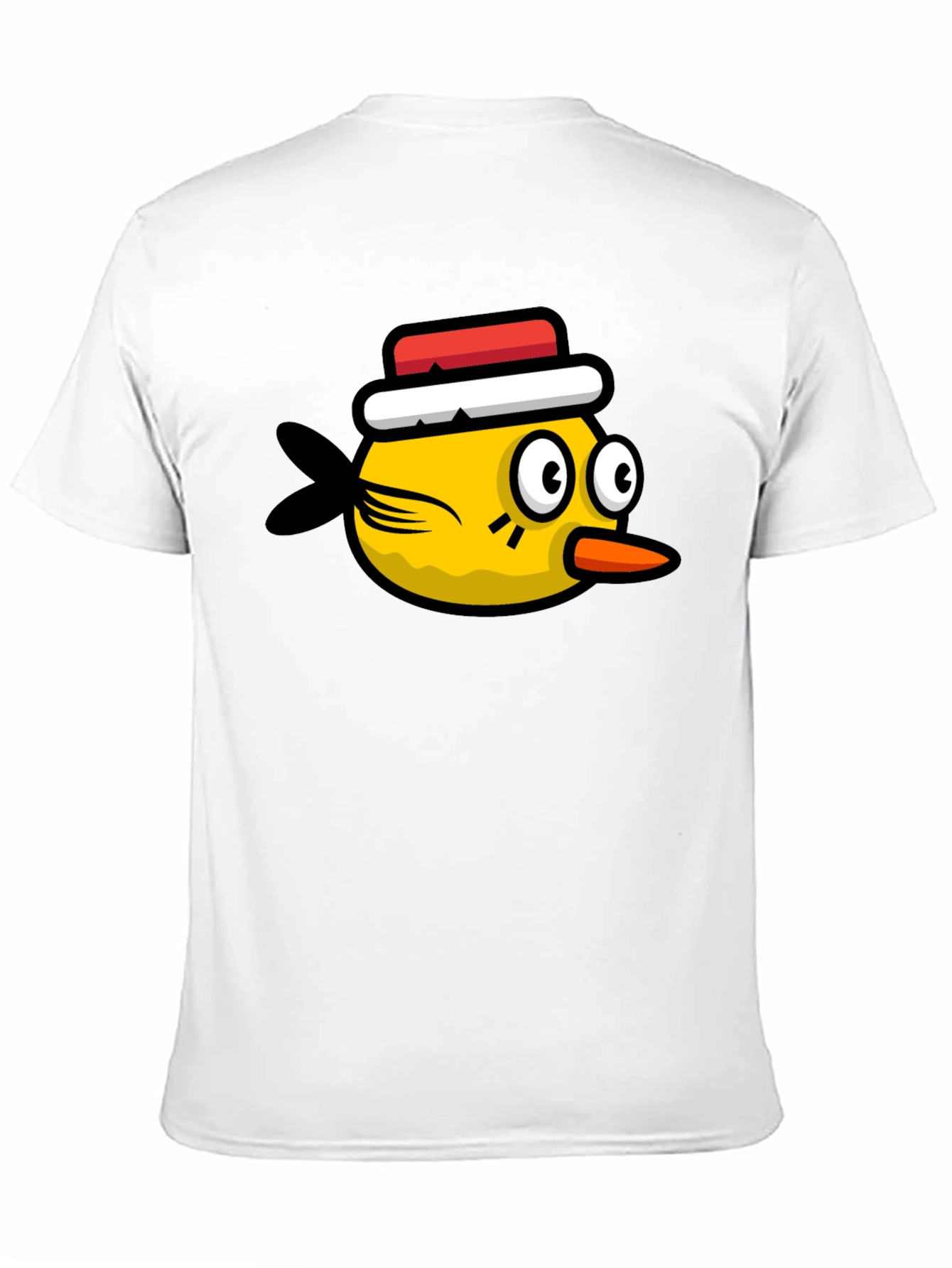 Black Funny Bird Graphic Tee - Black Cotton T-Shirt view 11