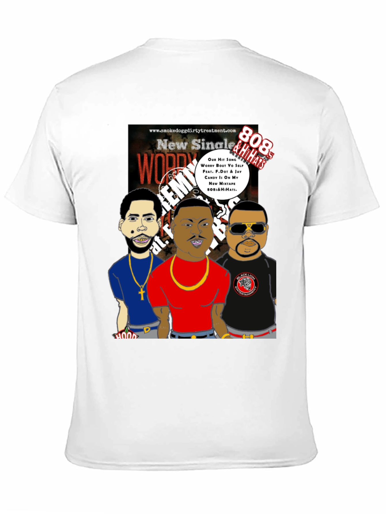 Black New Worry Remix Single Black T-Shirt view 11