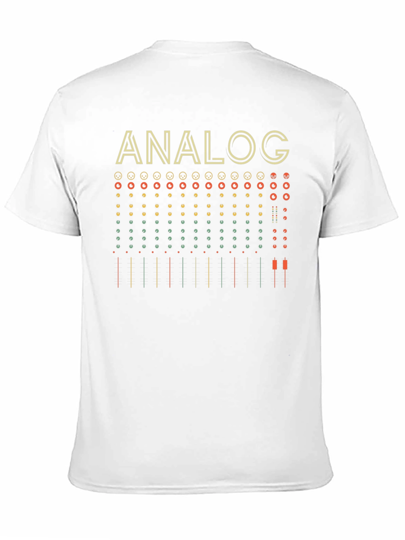 Black Analog Synth T-Shirt - Retro Musical Instrument Design view 11