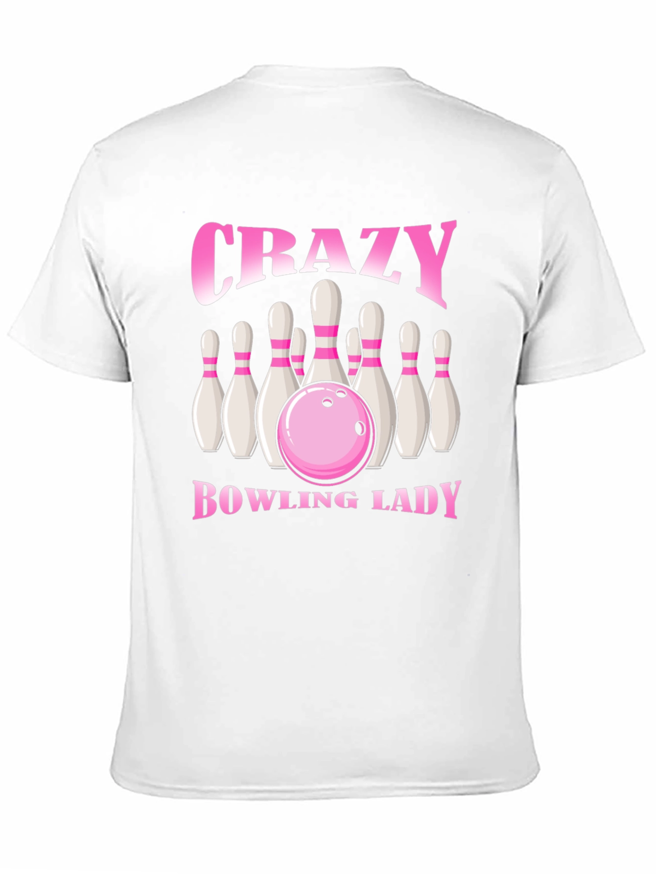 Black Crazy Bowling Lady T-Shirt - Black view 11