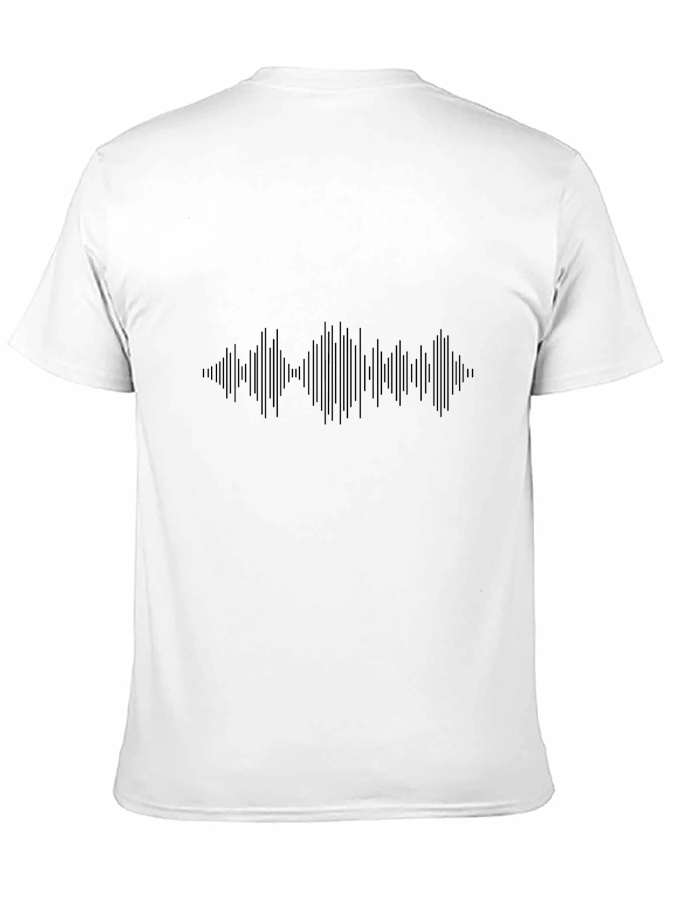 Black Sound Wave Graphic Tee - Modern Black T-Shirt view 11