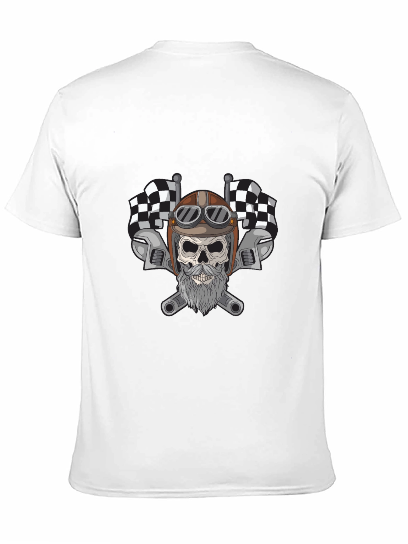 Black Skull Rider Tee: Race-Ready Retro Style view 11