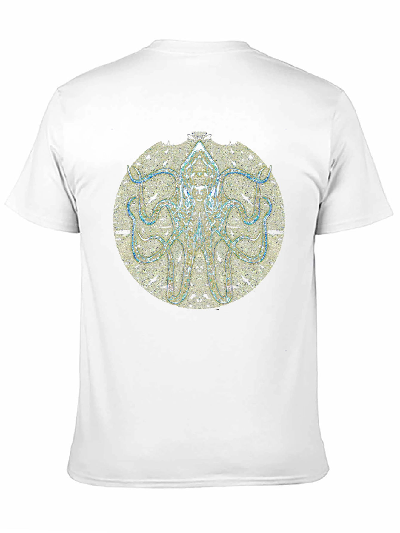 Black Octopus Mandala Black T-Shirt view 11