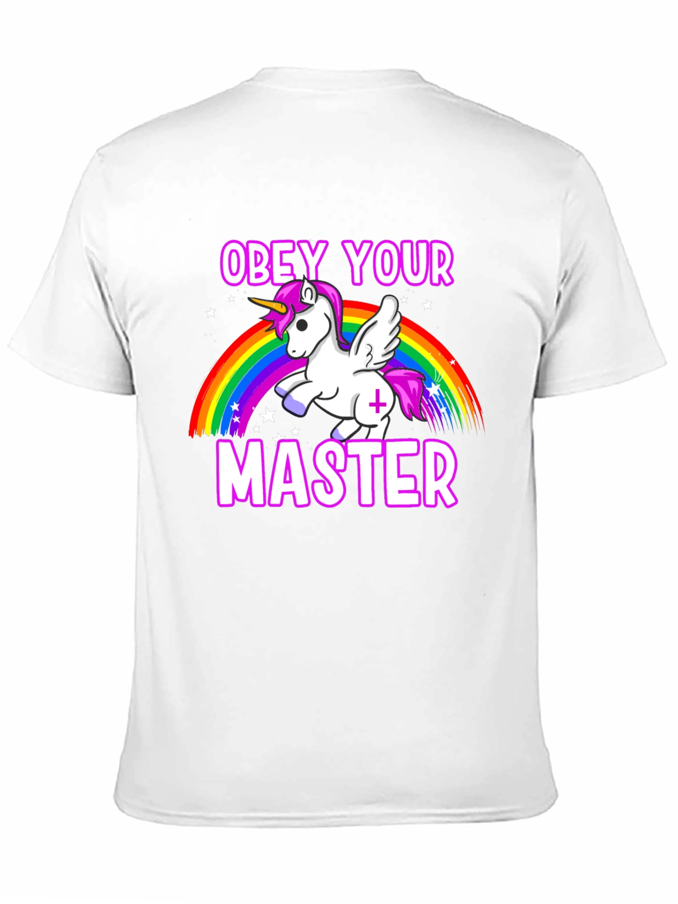 Black Obey Your Master Unicorn Graphic T-Shirt view 11
