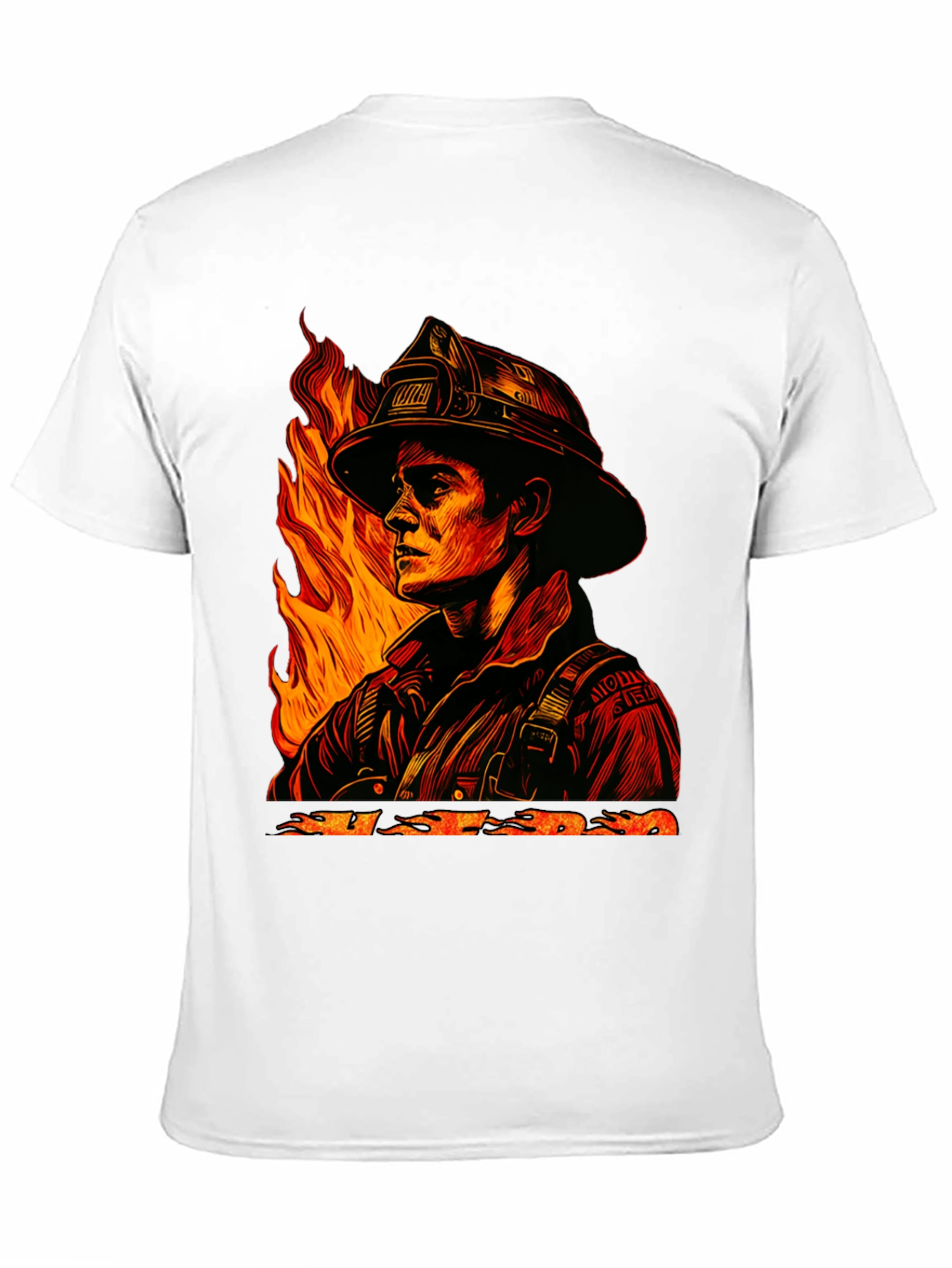 Black Firefighter Graphic Tee - Courage Under Fire view 11