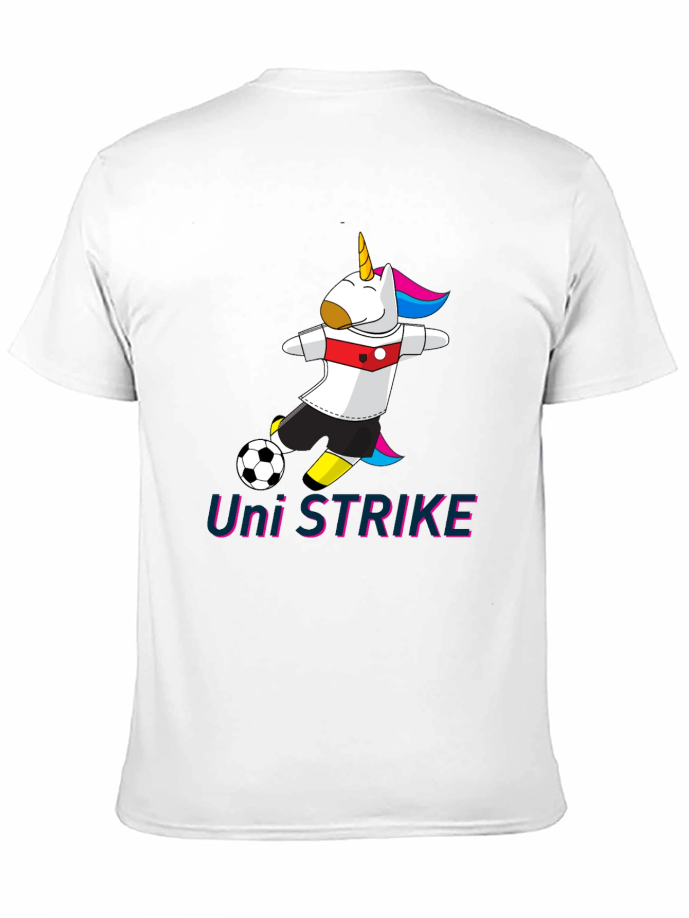 Black Uni Strike Soccer T-Shirt - Black Cotton Blend view 11
