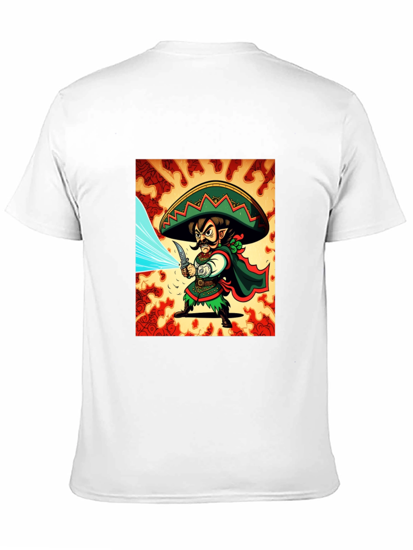 Black Mexican Elf Warrior Graphic Tee - Black Cotton view 11