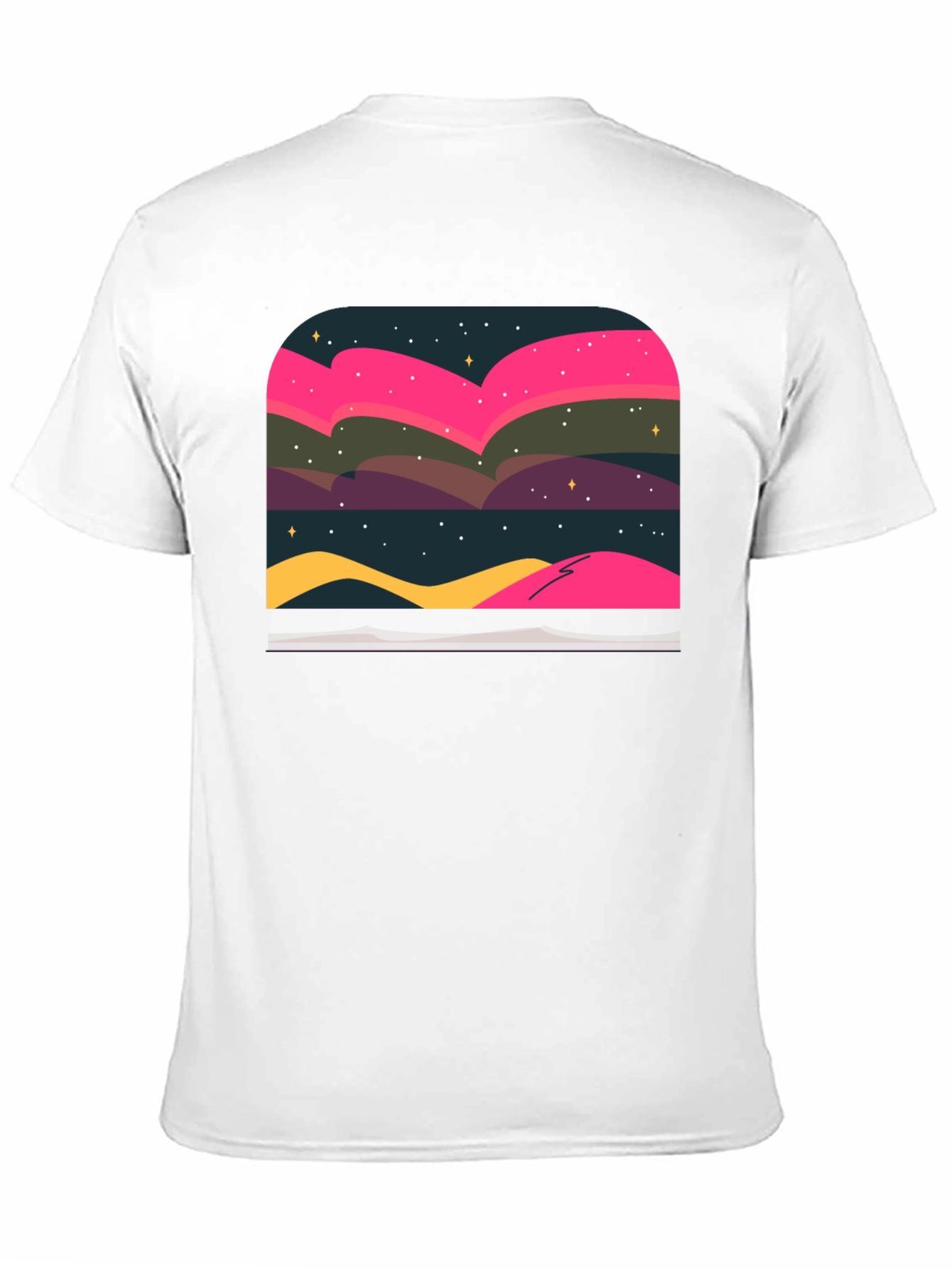 Black Northern Lights Graphic Tee - Black view 11