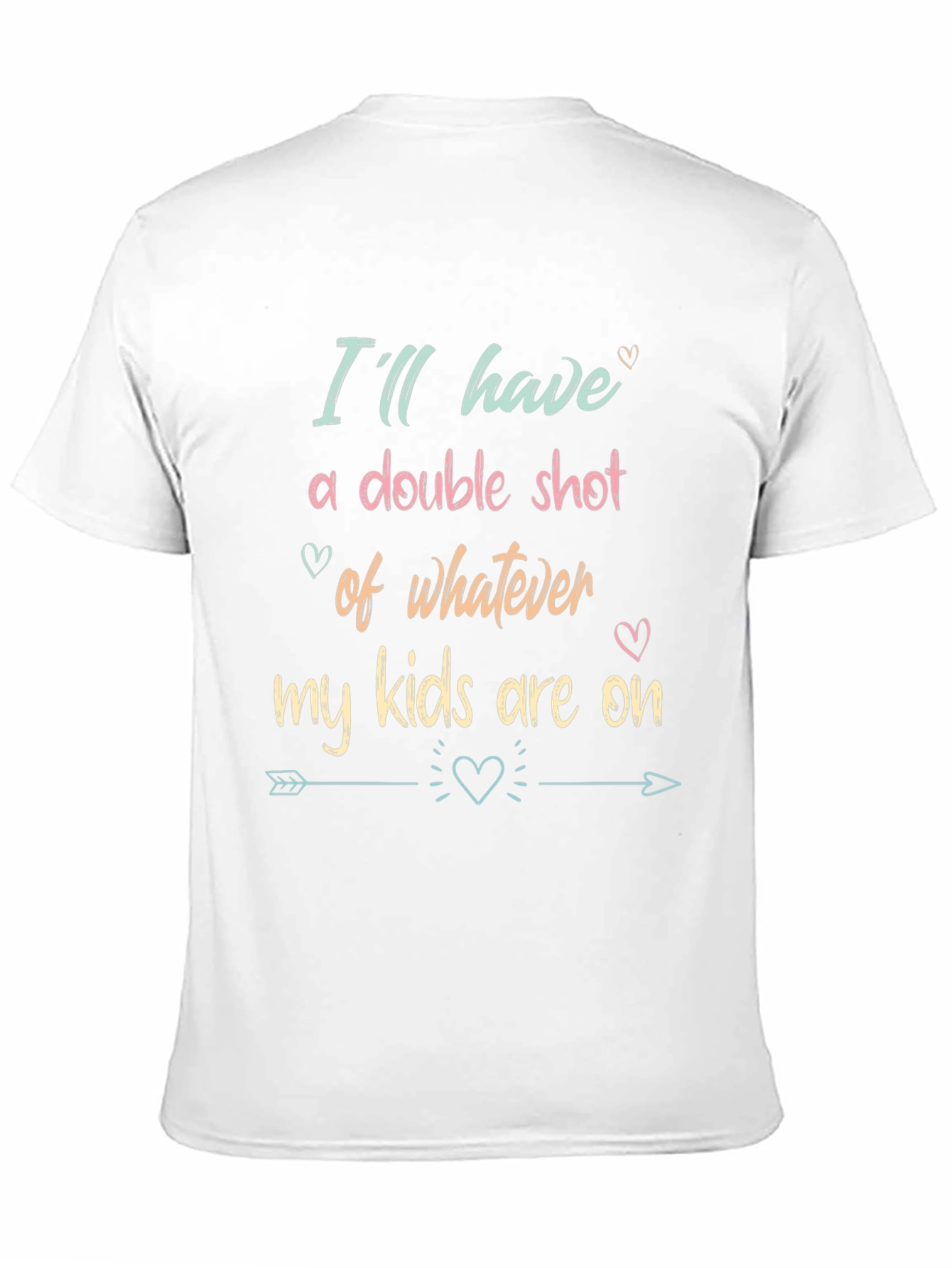Black Double Shot T-Shirt: Humorous Parenting Apparel view 11