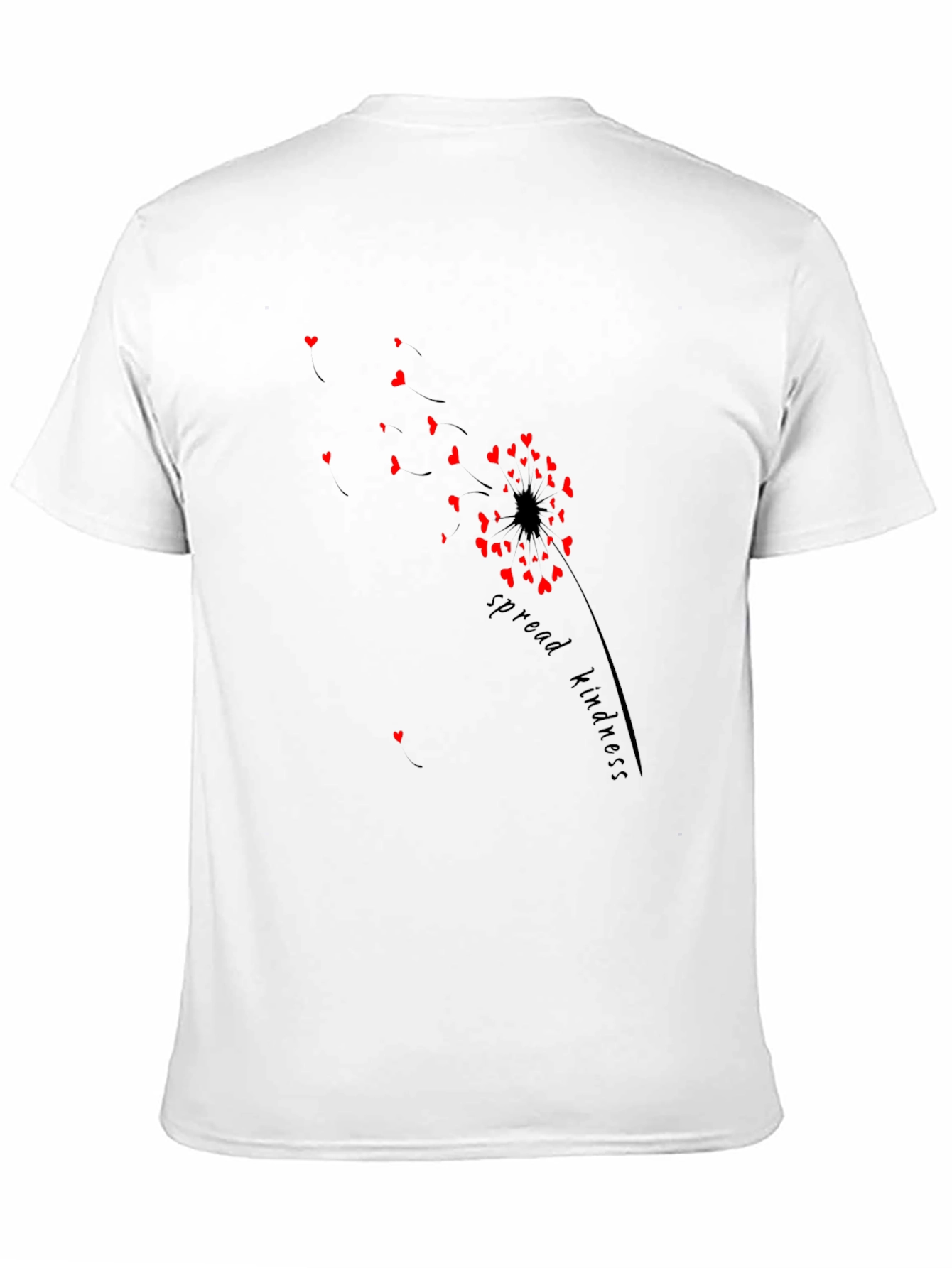 Black Spread Kindness T-Shirt - Heart Dandelion view 11