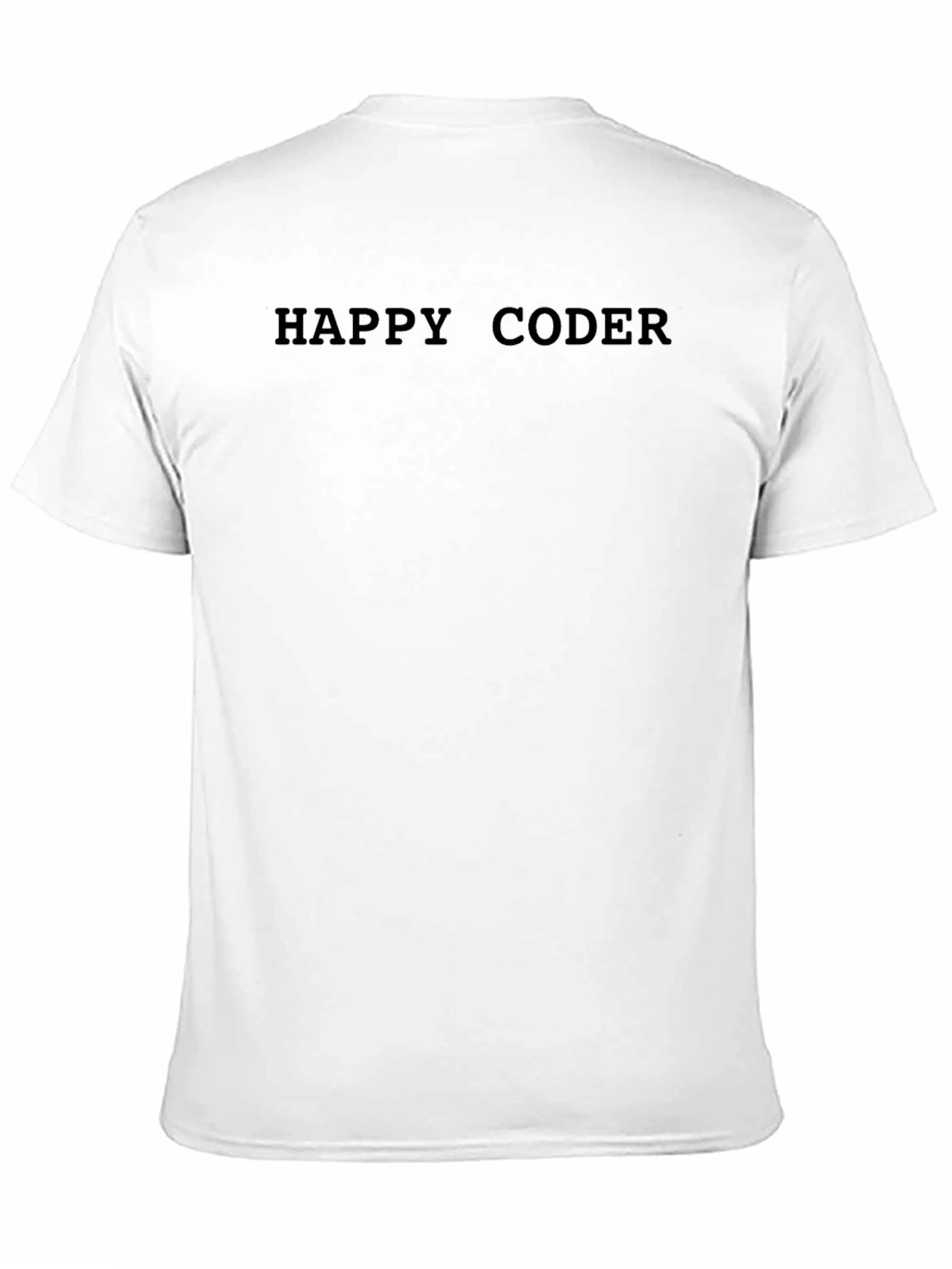 Black Happy Coder Black Crew Neck T-Shirt view 11