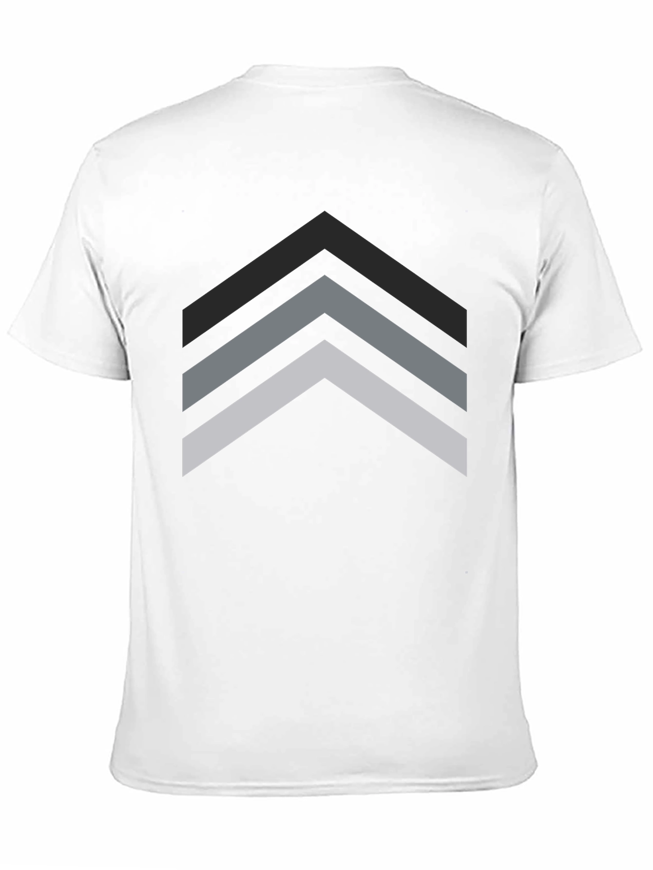 Black Modern Geometric Arrow Black T-Shirt view 11