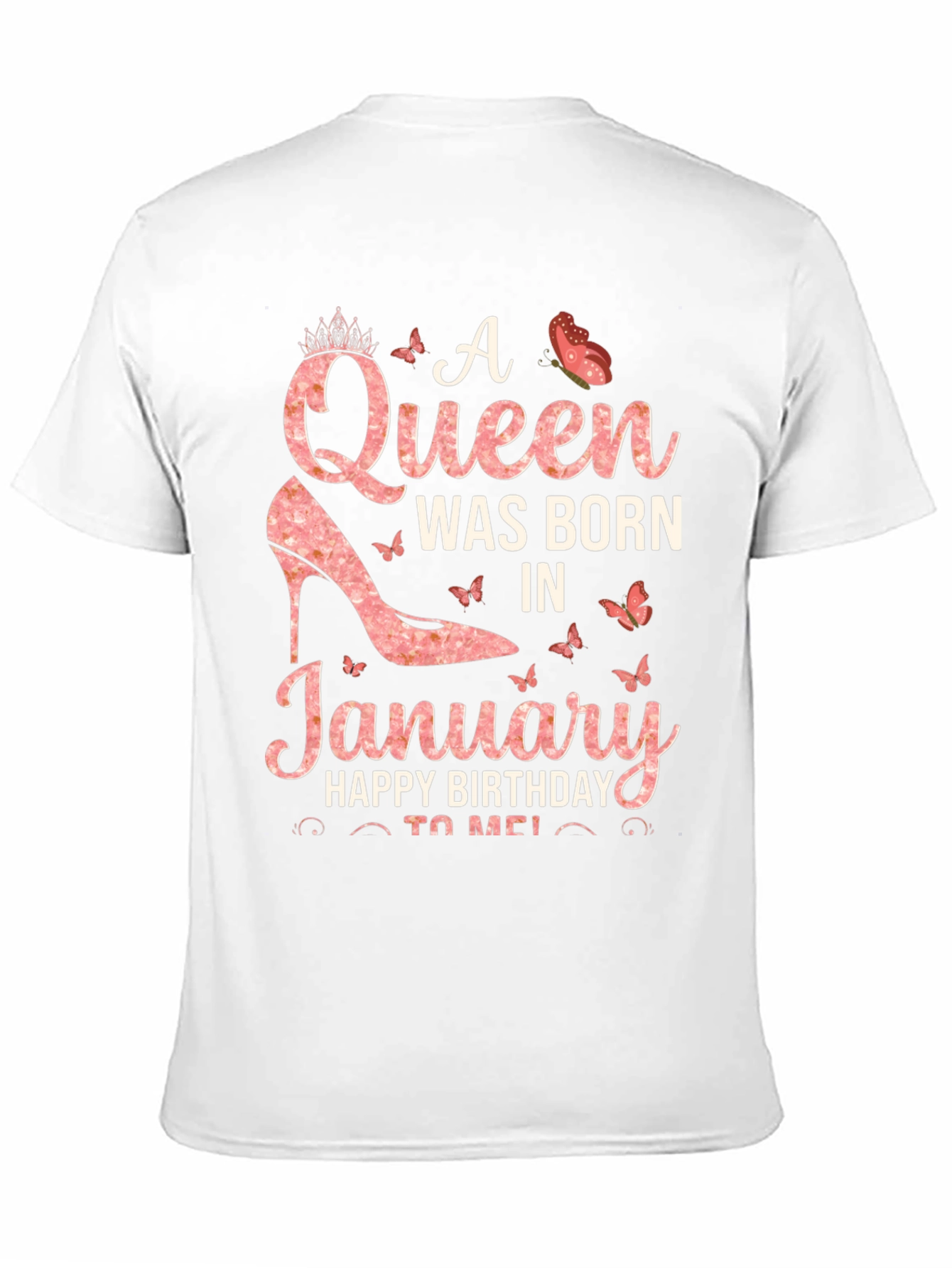 Black A Queen Was Born In January T-Shirt view 11