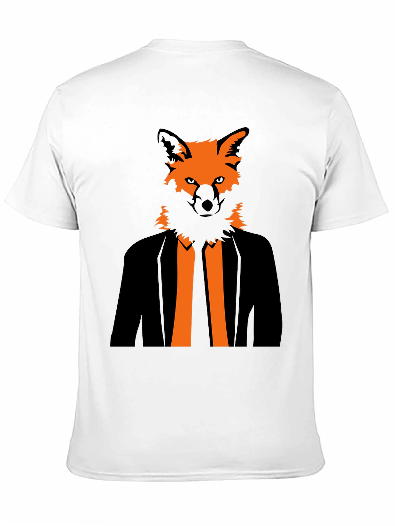 Black Fox Head Suit Graphic Tee - Stylish & Unique view 11