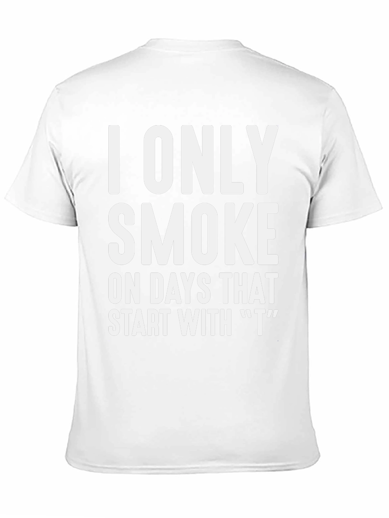 Black Humorous "I Only Smoke" Graphic T-Shirt view 11