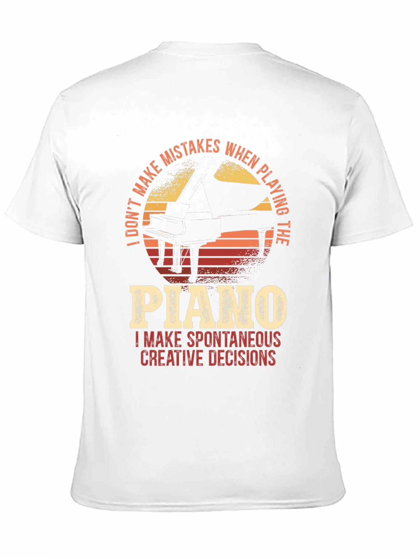 Black Piano Creative Decisions Graphic T-Shirt view 11