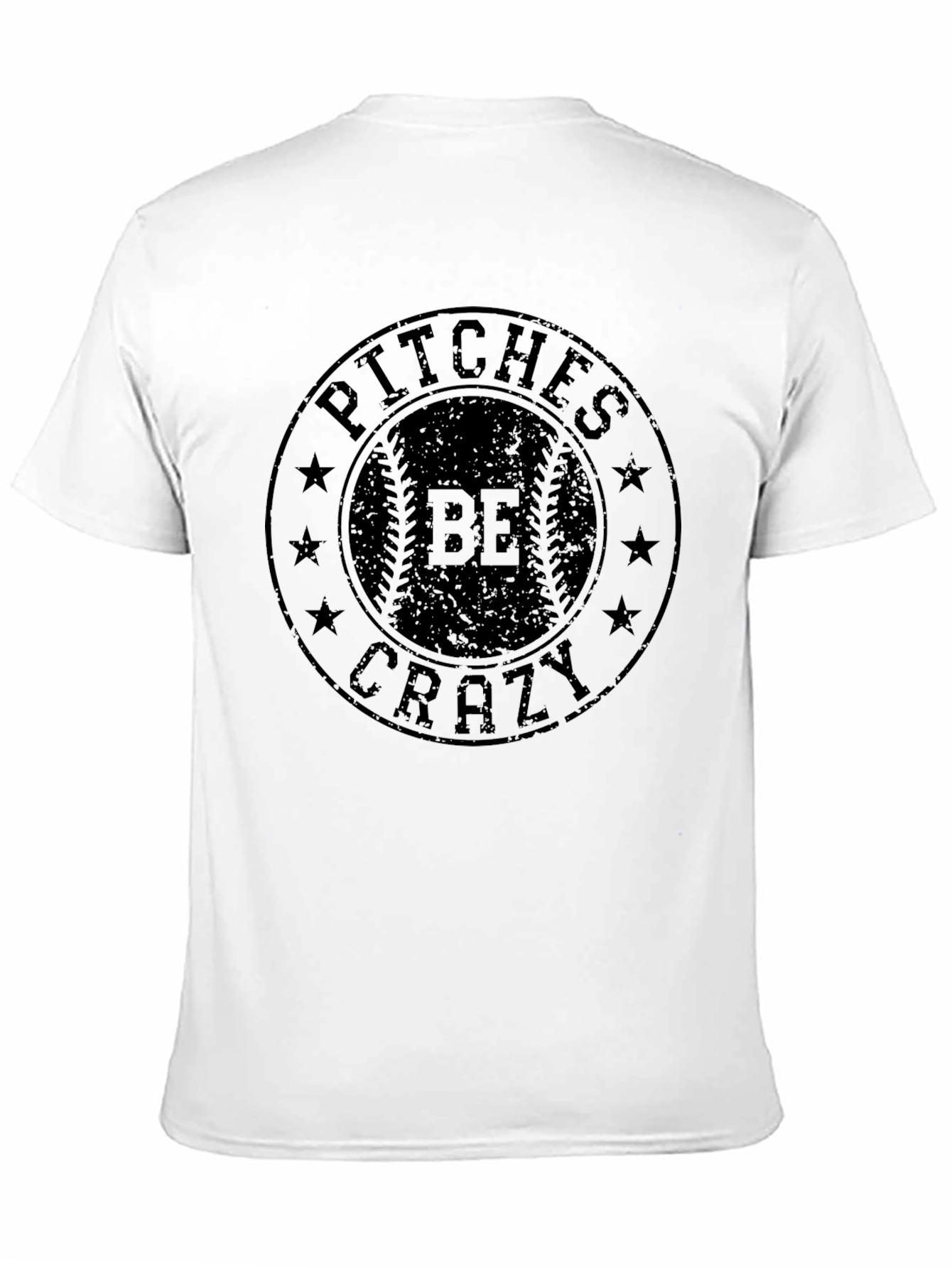Black Pitches Be Crazy Graphic Tee - Baseball Lover Shirt view 11